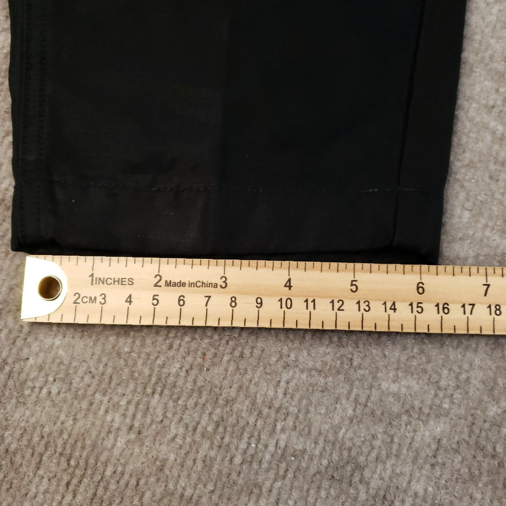 Vince Vince Cropped Pants Womens Medium Black Pockets Linen Blend Drawstring Front Flat Front Size 32" / US 10 / IT 46 - 4 Thumbnail