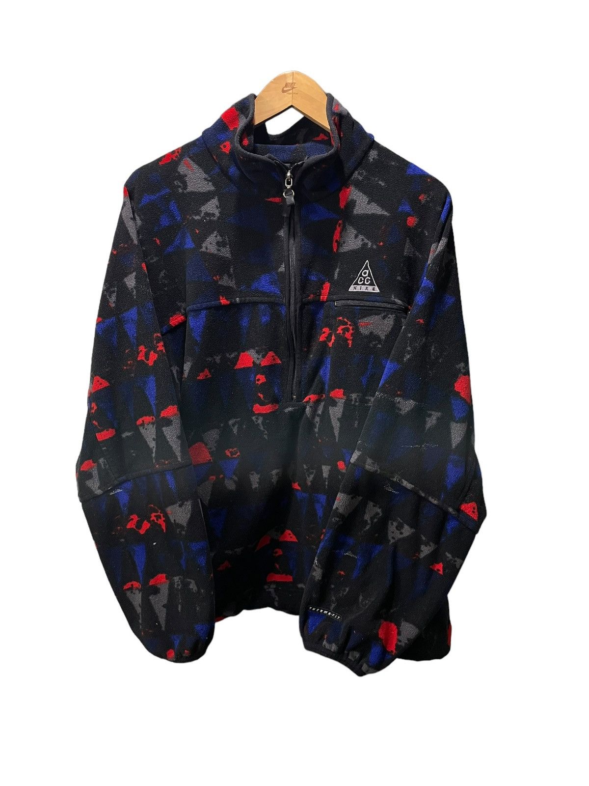 image of Vintage 90’S Nike Acg Fleece Halfzipper in Black, Men's (Size Medium)