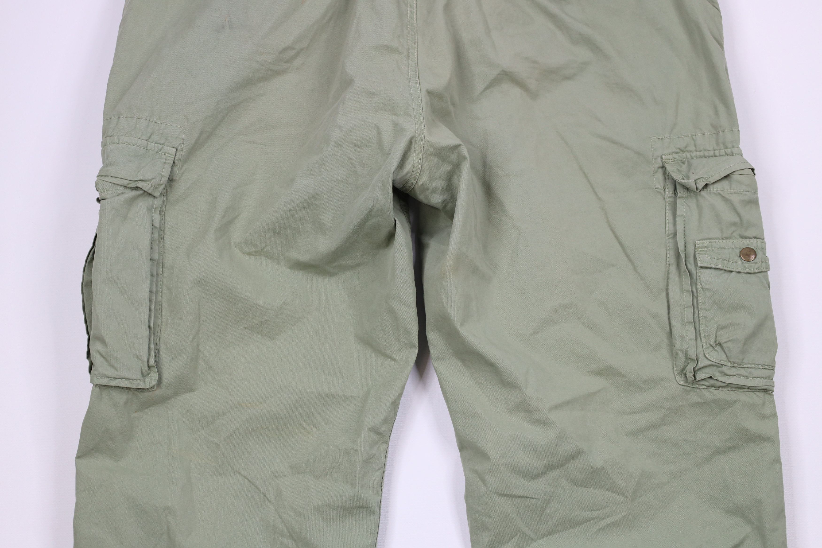 Ralph Lauren × Vintage Vintage 90s Ralph Lauren Military Wide Leg Cargo Pants Green Size US 40 / EU 56 - 14 Thumbnail