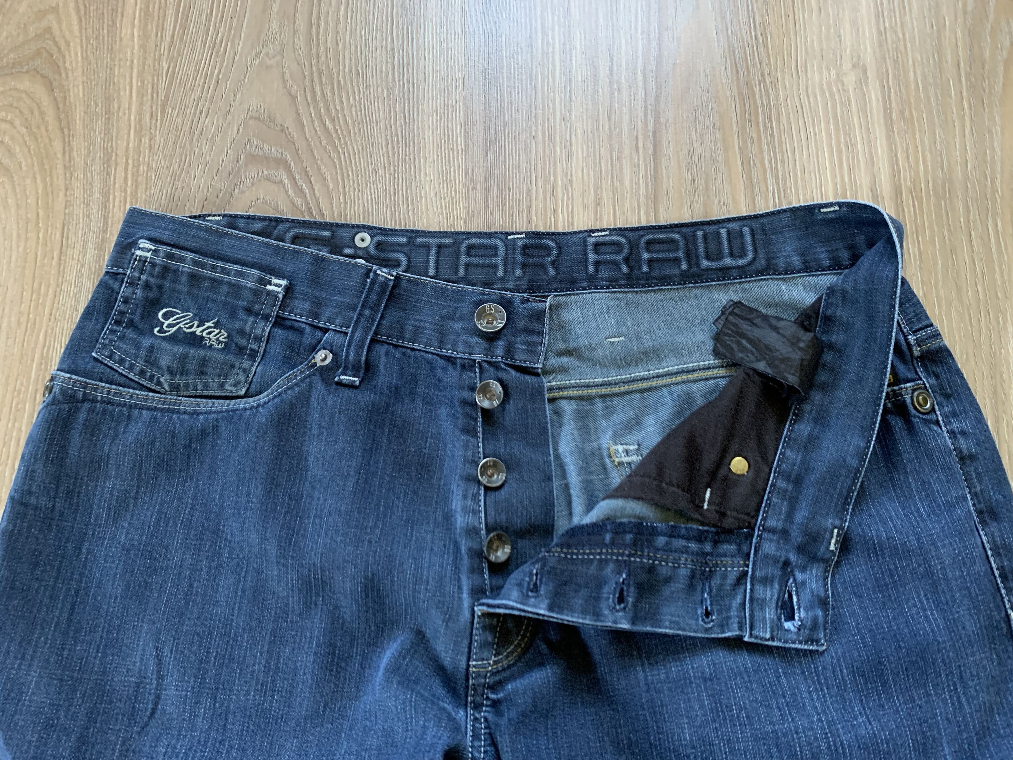 G-Star × Vintage Vintage G Star Raw 3301 Distressed Denim Jeans Size US 34 / EU 50 - 5 Thumbnail