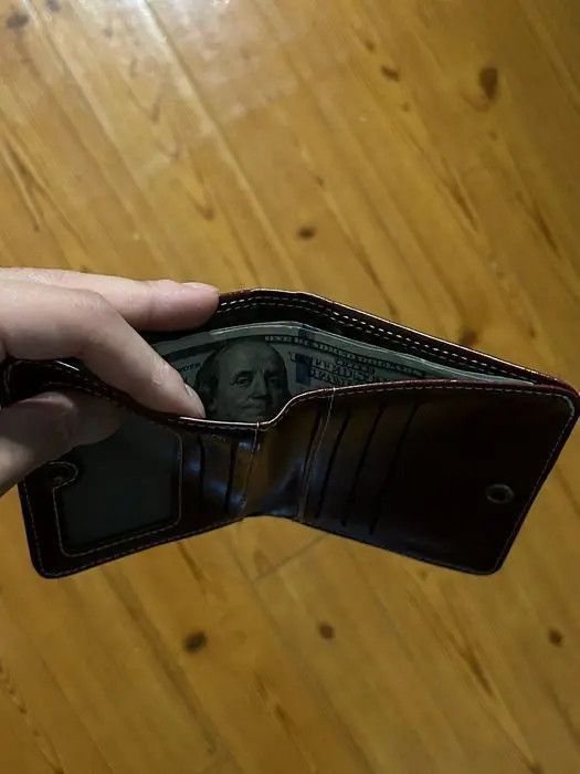 Japanese Brand × Vintage Y2K Leather Cross Wallet (burgundy) Size ONE SIZE - 4 Thumbnail