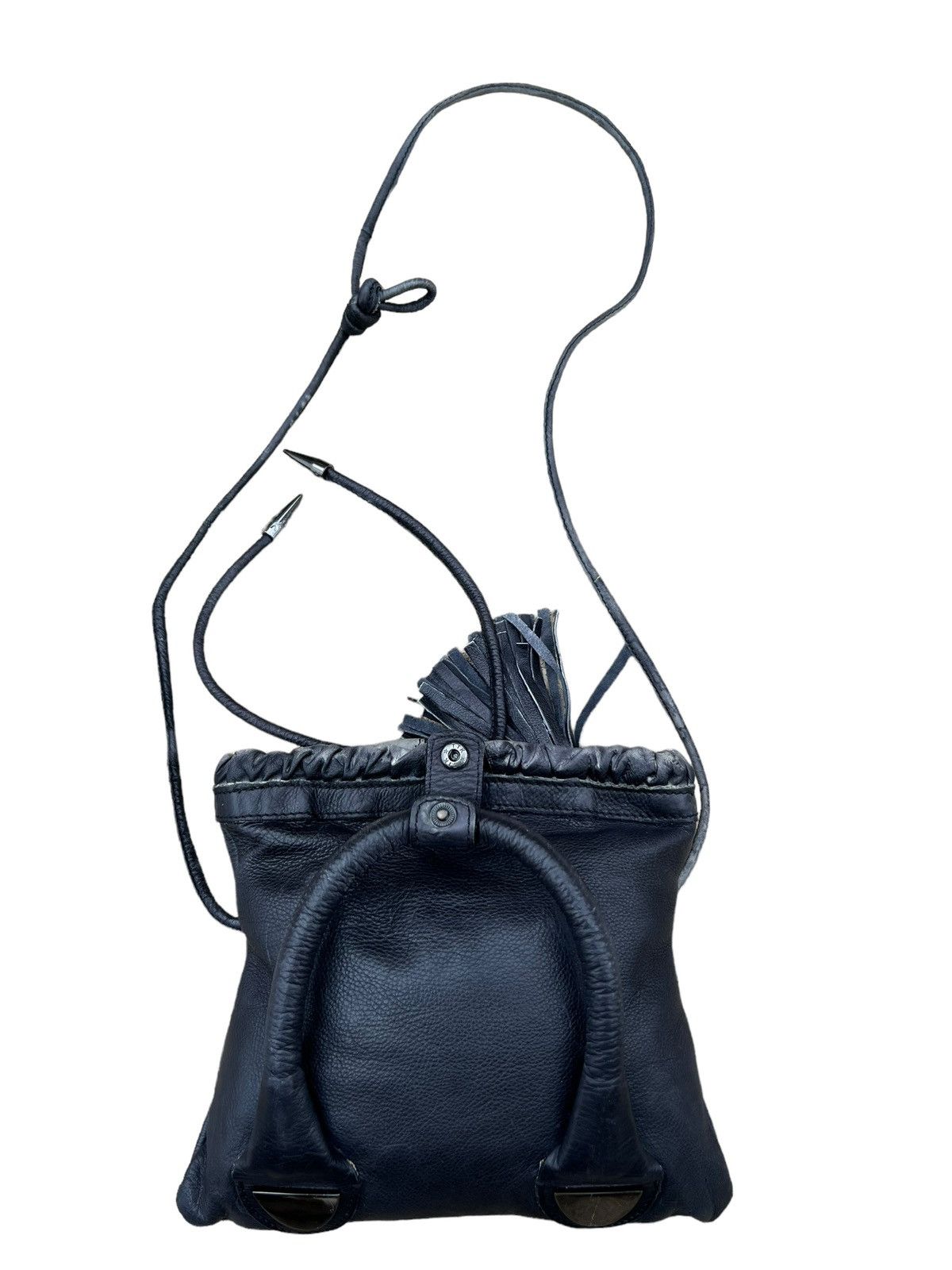 Diesel × Leather RARE Design Diesel Black Leather Mini Bag Size ONE SIZE - 10 Thumbnail