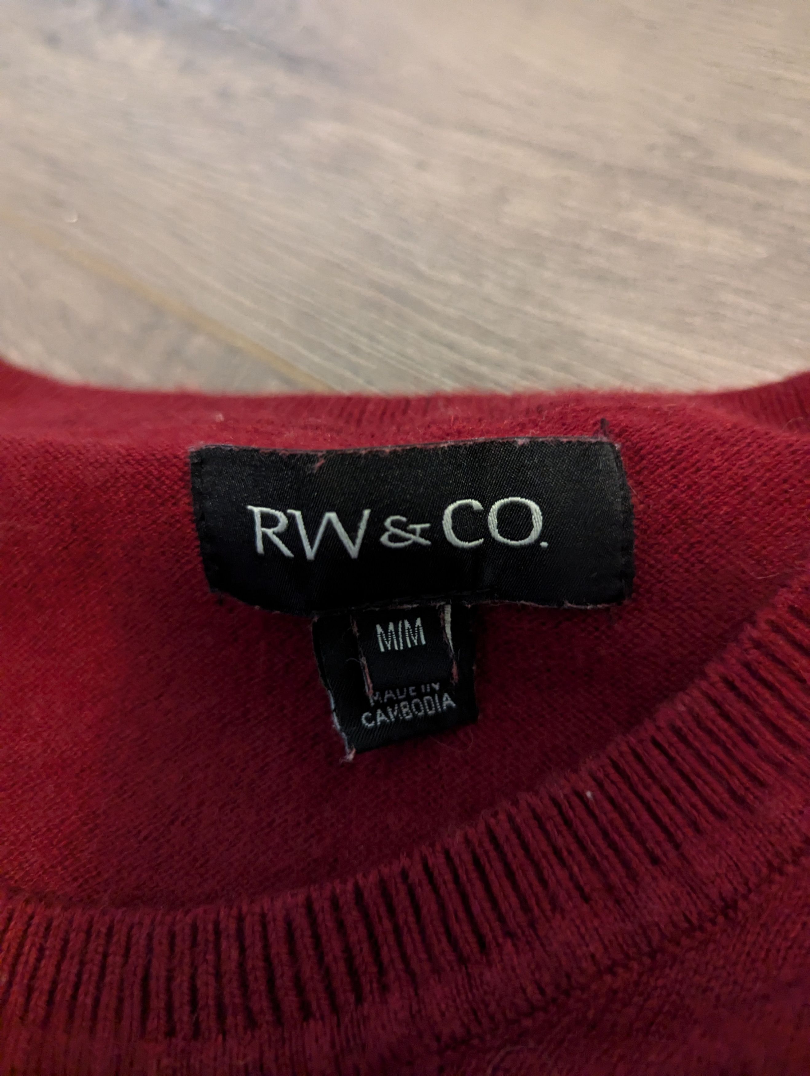 RW&CO. Men's Red Sweater Size US M / EU 48-50 / 2 - 3 Thumbnail