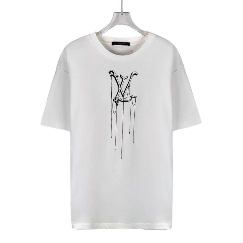 Louis Vuitton Louis Vuitton White logo pendant printed cotton crew neck Size US M / EU 48-50 / 2 - 1 Thumbnail
