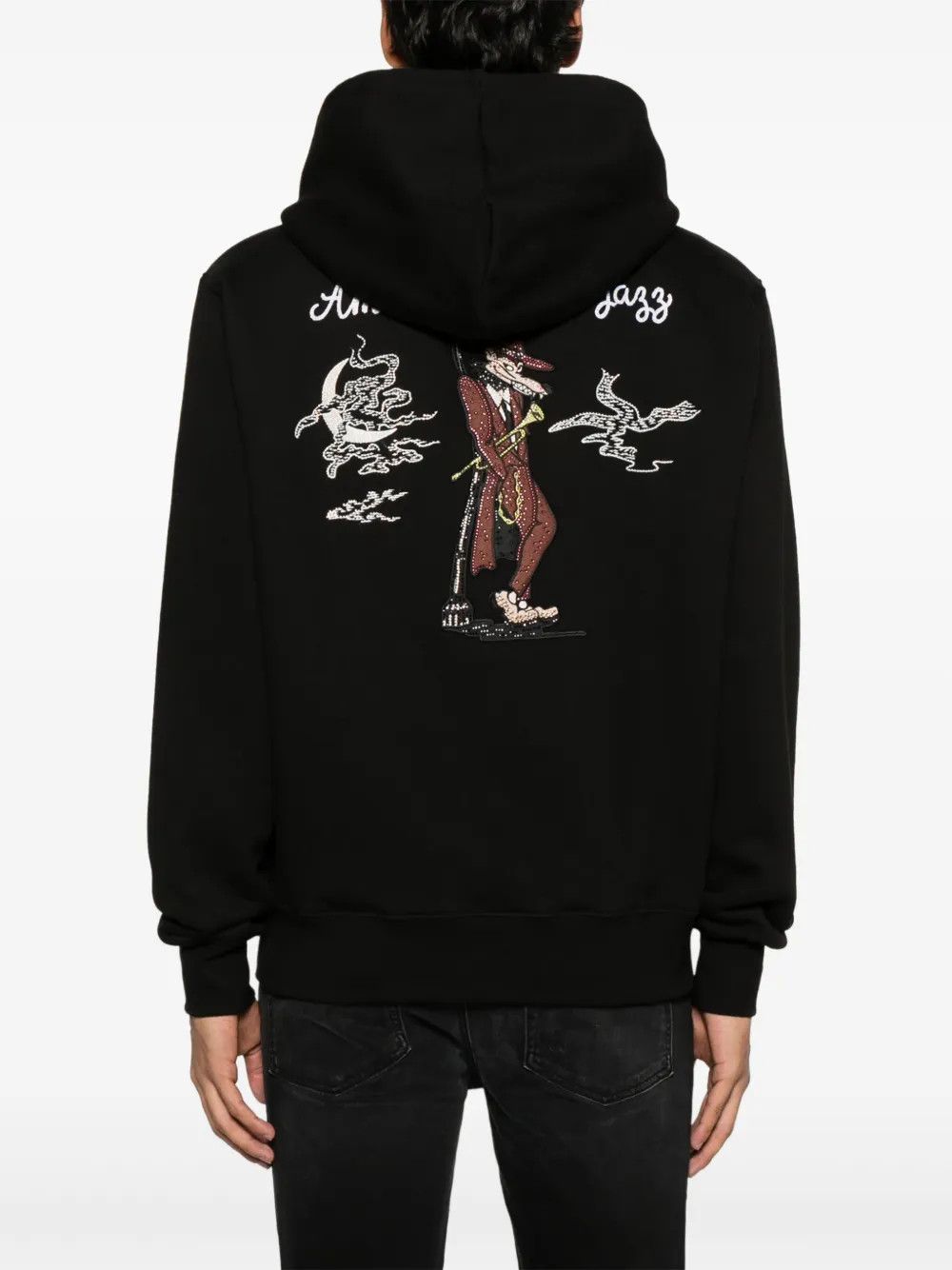 Amiri o1h1sh10525 Jazz Wolf Hoodie in Black Size US XL / EU 56 / 4 - 4 Thumbnail