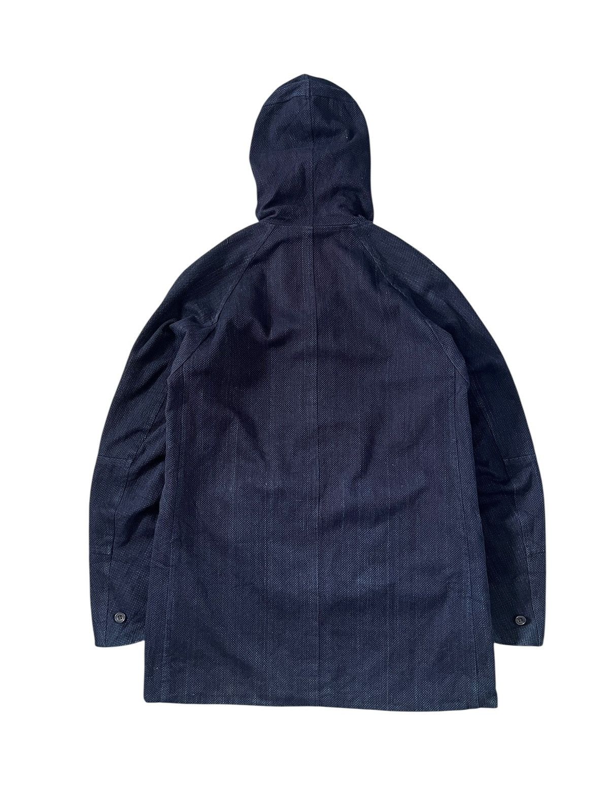 Japanese Brand KŪ 🇯🇵 Natural Dyed Indigo Sashiko Parka Jacket Kapital Visvim Size US M / EU 48-50 / 2 - 2 Thumbnail