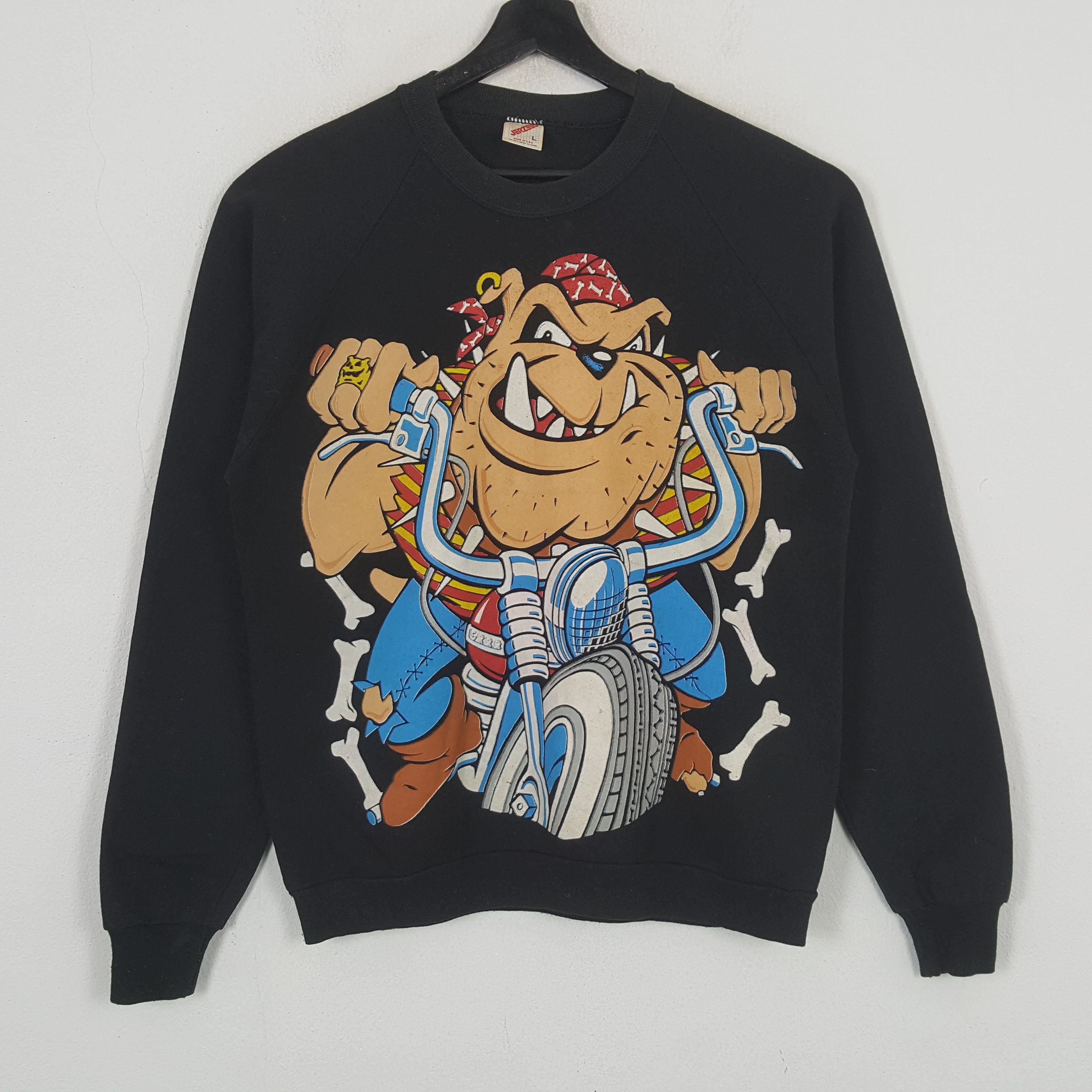 Jerzees × Vintage Motorcycle Style Vintage Jerzees Sweatshirt Size US M / EU 48-50 / 2 - 1 Thumbnail