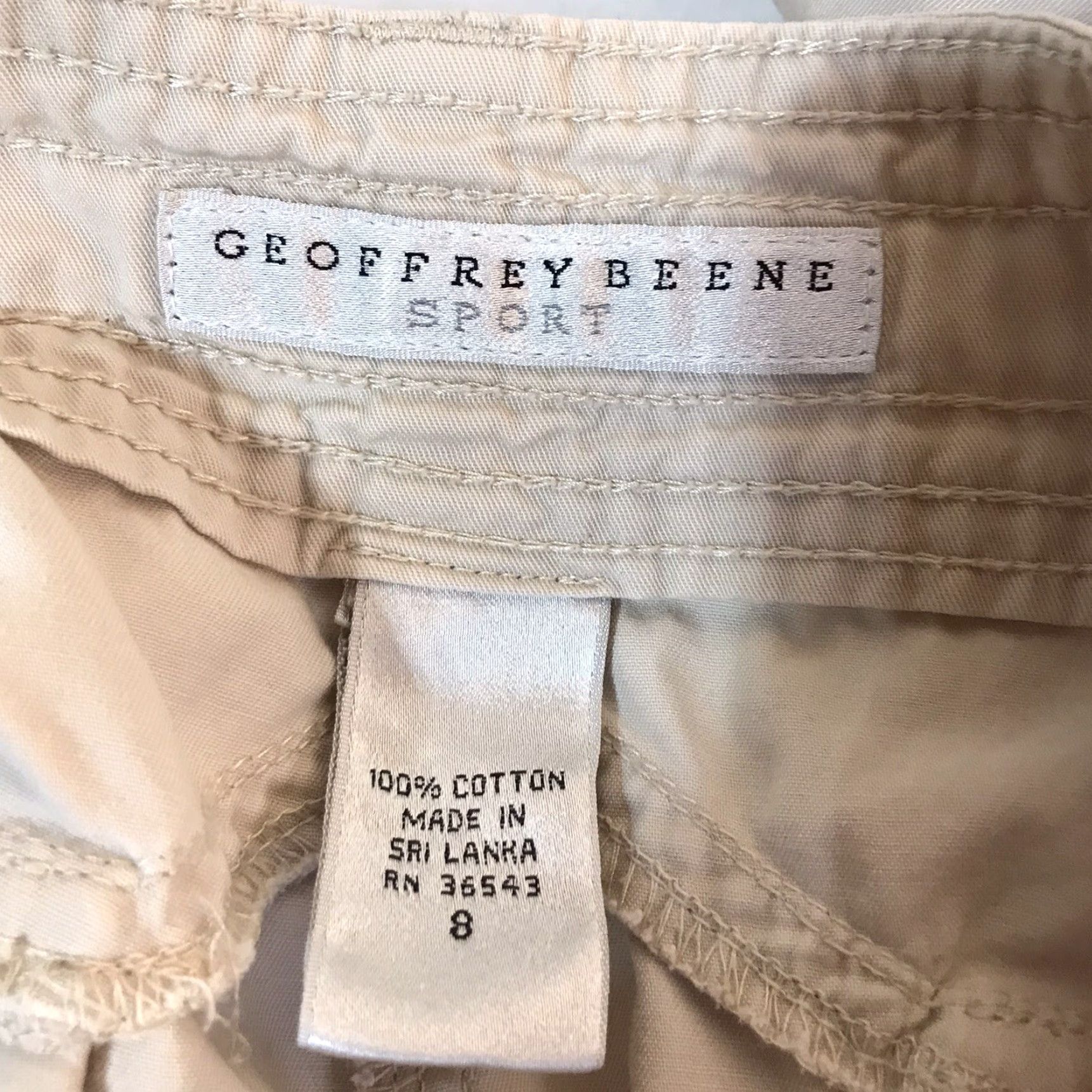 Geoffrey Beene Geoffrey Beene Cropped Cargo Pants Womens Size 8 Beige Regular Fit Lightweight Pockets Comfort Modern Workwear Casual Size 30" / US 8 / IT 44 - 7 Thumbnail