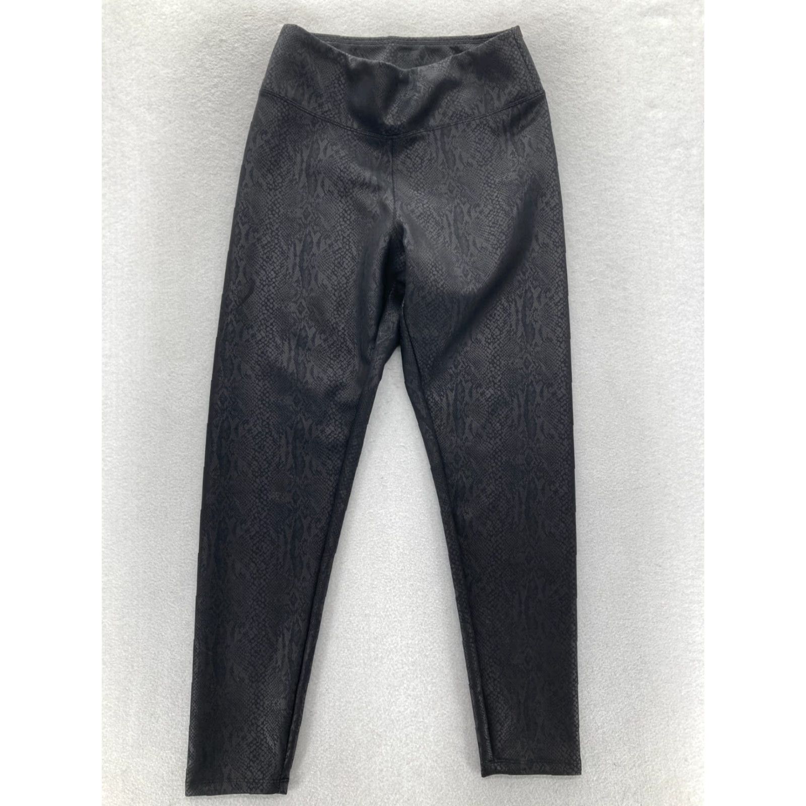 Express Express Leggings Women's Medium Black Snakeskin Print Stretch Skinny Ankle NWT Size 32" / US 10 / IT 46 - 2 Thumbnail