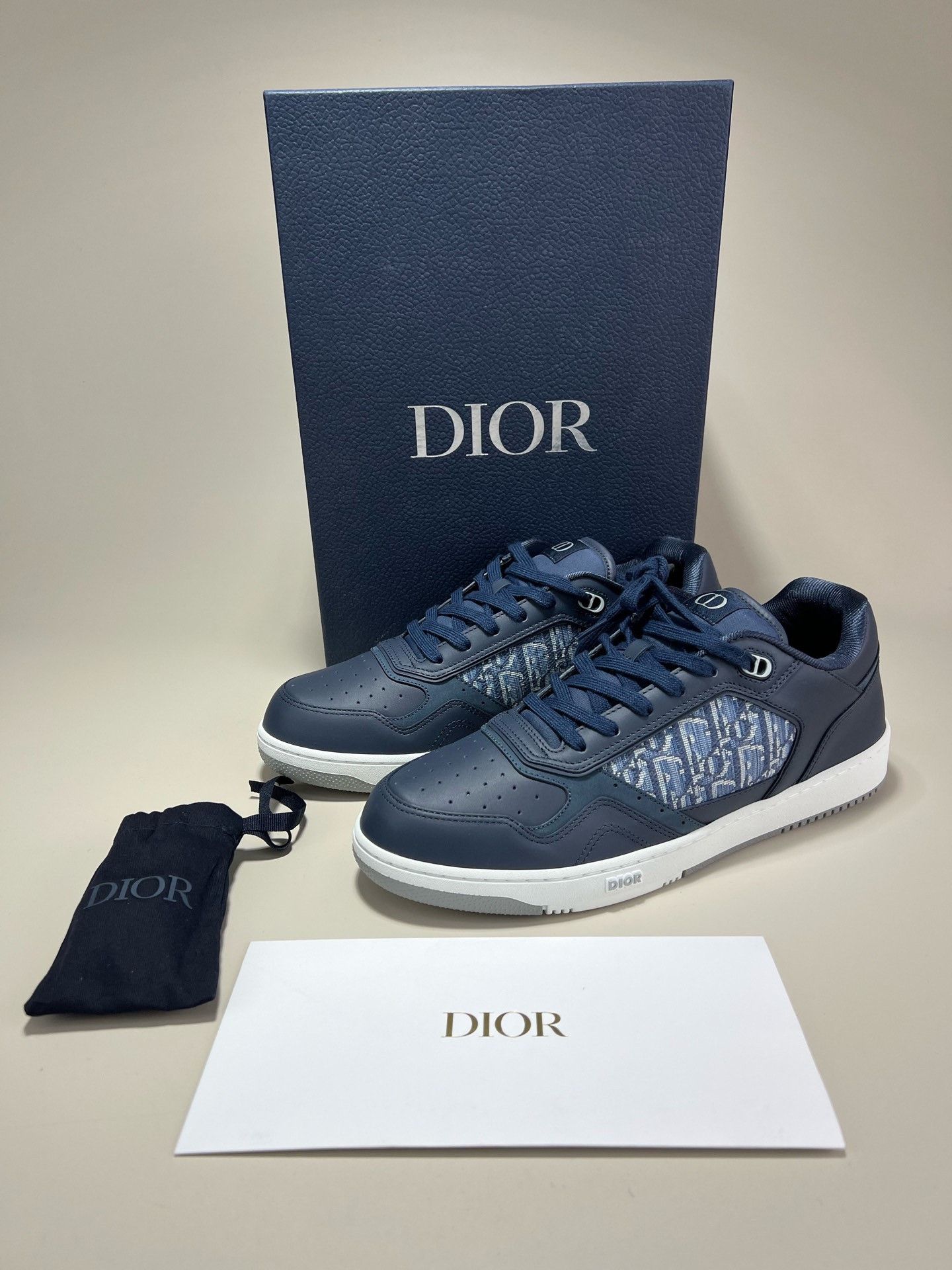 Dior DIOR B27 Monogram Logo Blue Sneakers Size US 12 / EU 45 - 1 Thumbnail
