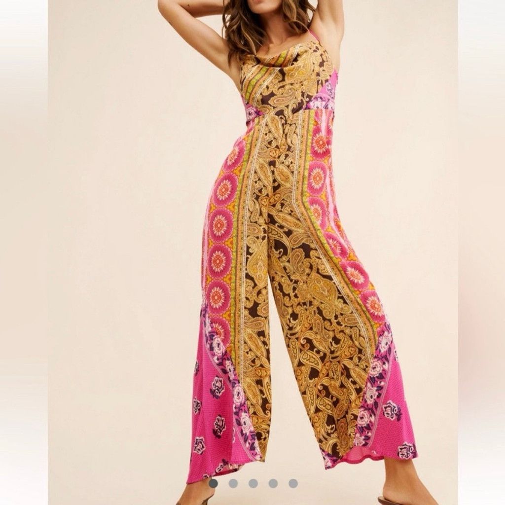 Free People Free People Miranda Printed Jumpsuit Small Size S / US 4 / IT 40 - 1 Thumbnail