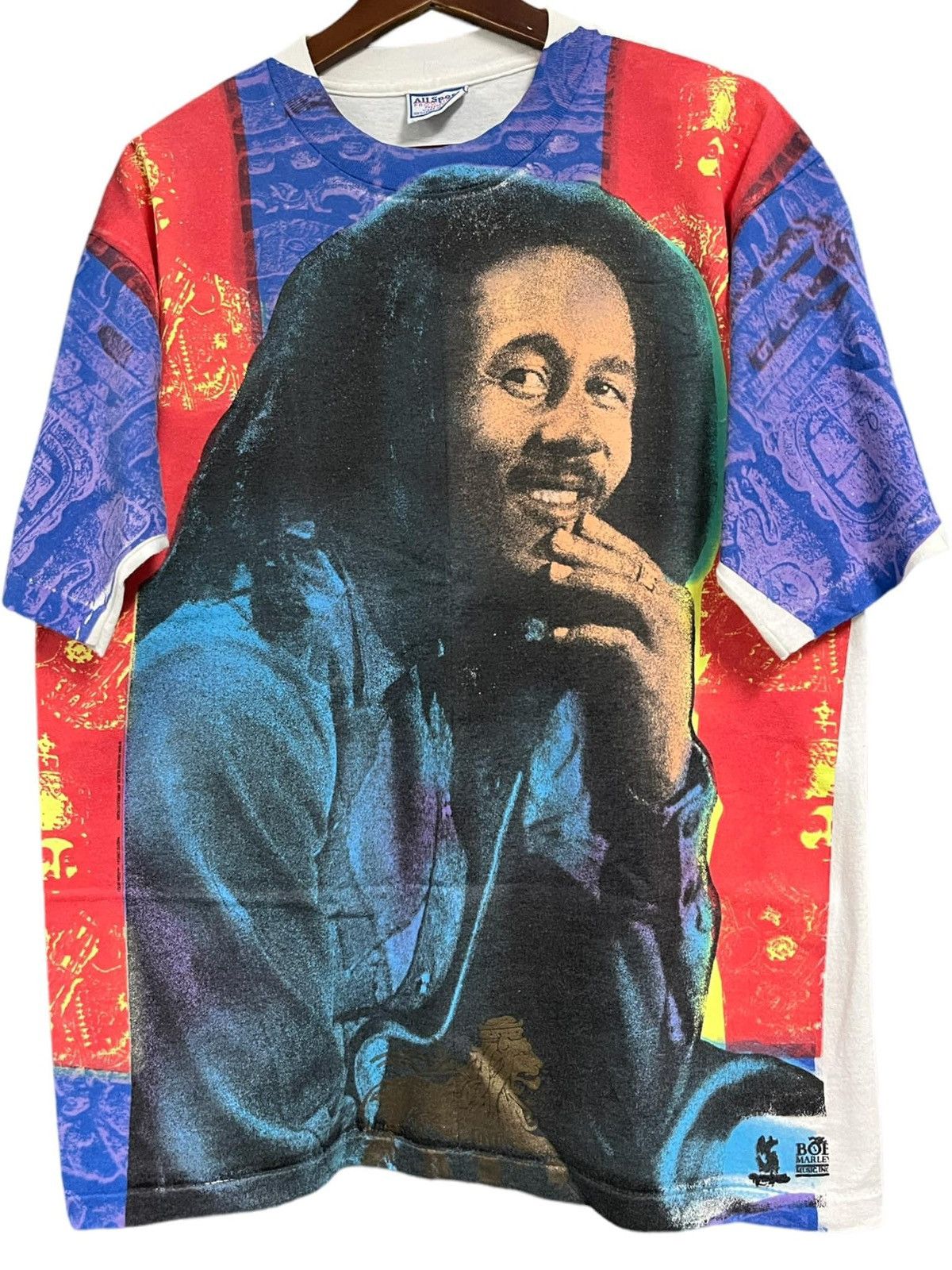Band Tees × Bob Marley × Vintage Vintage Bob Marley Heaven Smiles 90s t shirt Size US L / EU 52-54 / 3 - 1 Thumbnail