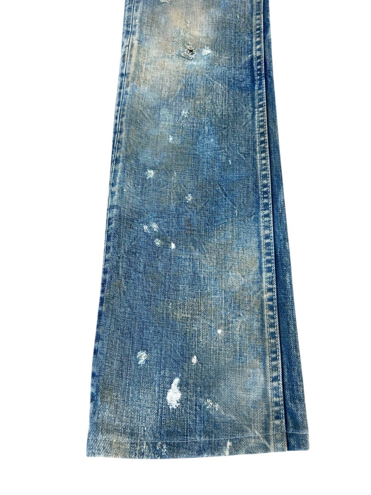 Japanese Brand Dirty Mud Stains Distress Denim Ufin & Sons Flare Jeans Size US 30 / EU 46 - 10 Thumbnail