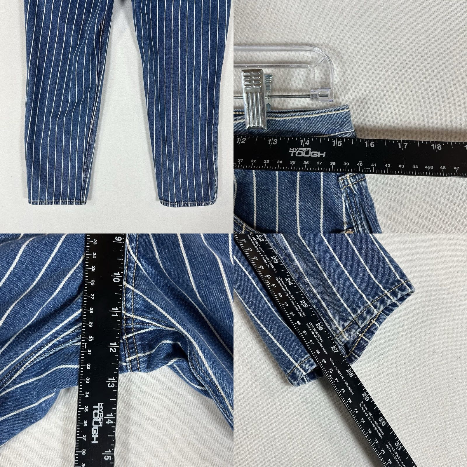 American Eagle Outfitters American Eagle Mom Jeans Womens 8 Regular Denim Striped High Rise AEO Jeans Womens 8 Regular Blue Denim Striped High Rise Size 30" / US 8 / IT 44 - 9 Thumbnail