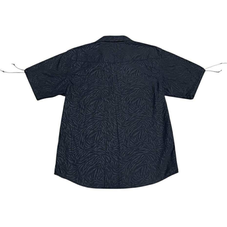 If Six Was Nine 🔥Sick Y2K Omkoe Waxed Laces Up Shirt Vkei Goth Punk Size US L / EU 52-54 / 3 - 8 Thumbnail