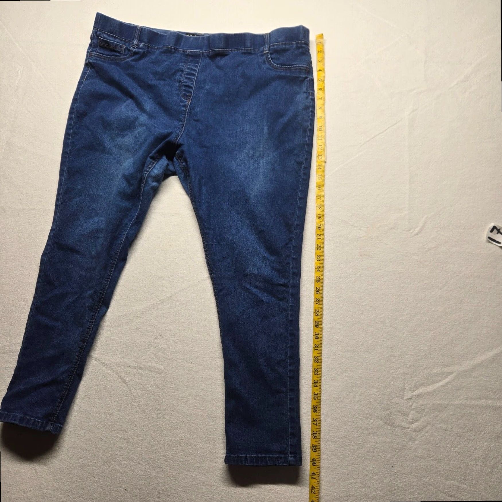 Vintage Simply Be Blue Skinny Jeggings Jeans Pants Women's Plus Size 30L Size 30" / US 8 / IT 44 - 7 Thumbnail