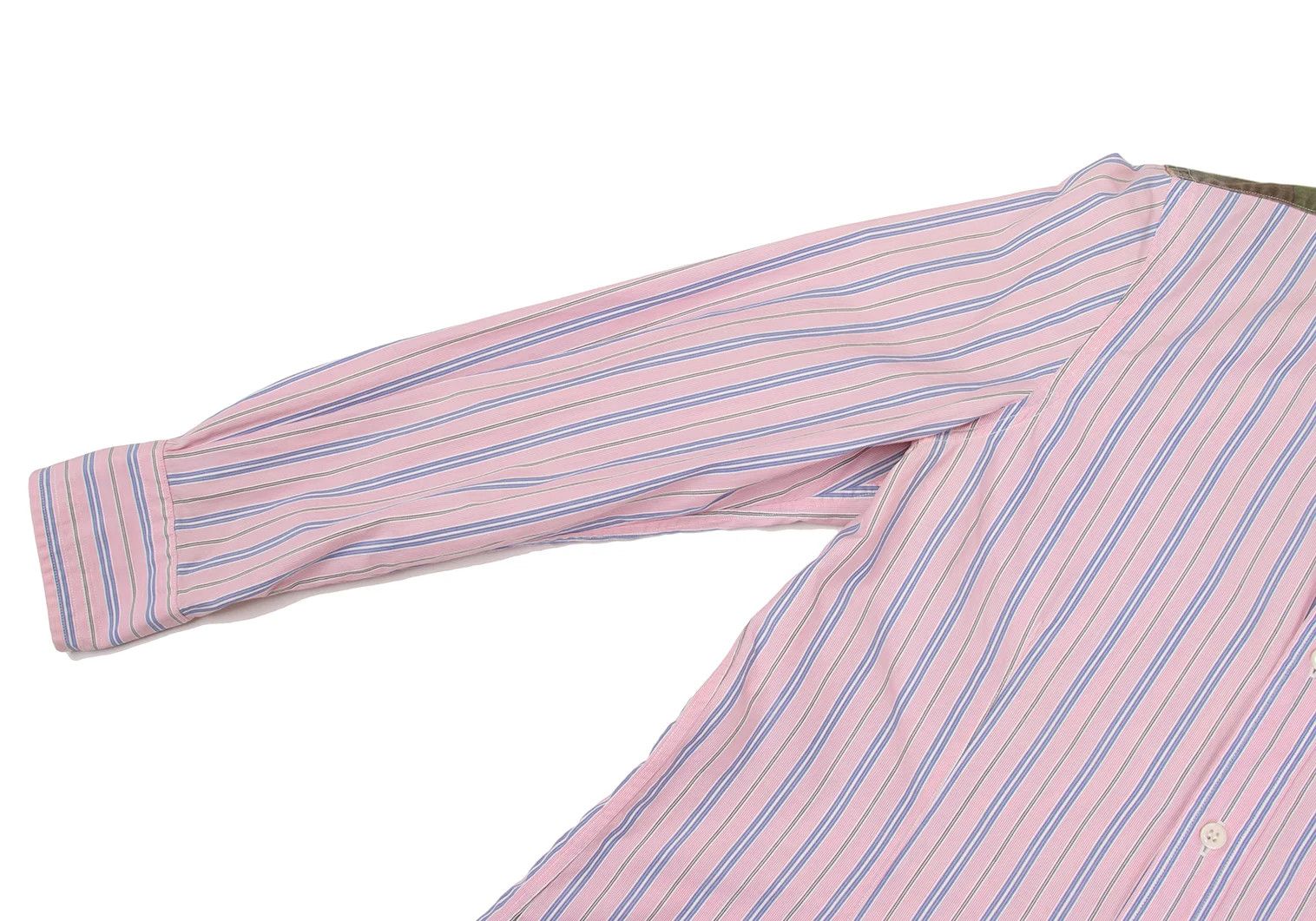 Junya Watanabe Camouflage Yoke Stripe Shirt in Pink Sax Size US S / EU 44-46 / 1 - 8 Thumbnail