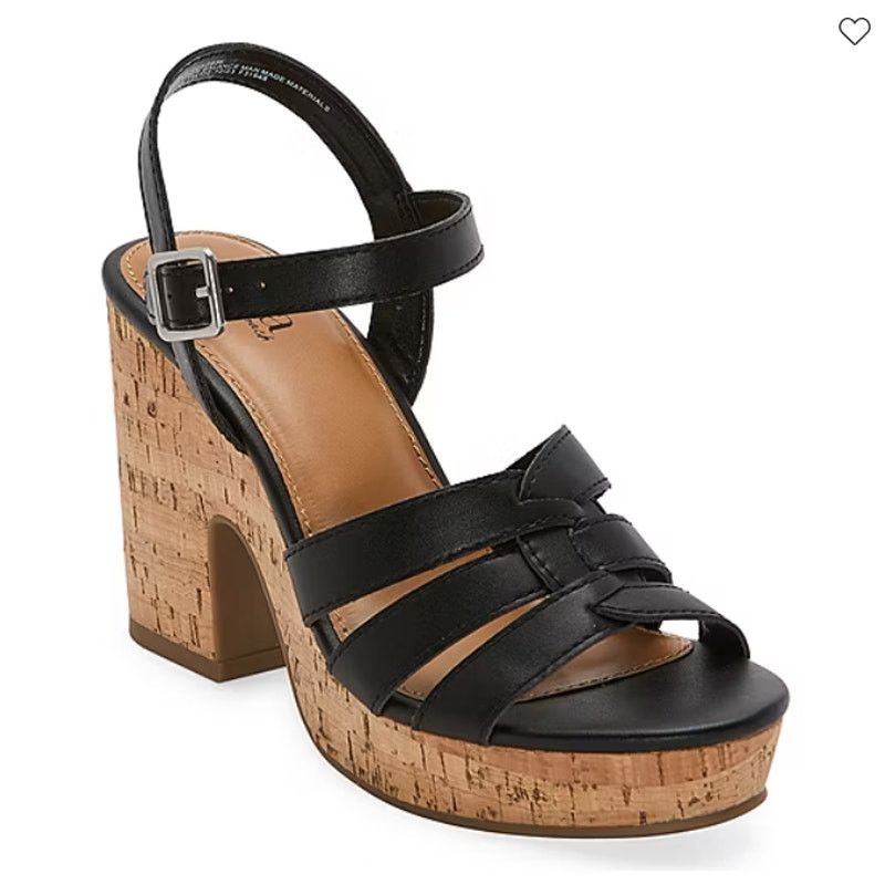 Other a.n.a Womens Billie Heeled Sandals Black Color Size 11M Size US 11 / IT 41 - 1 Thumbnail