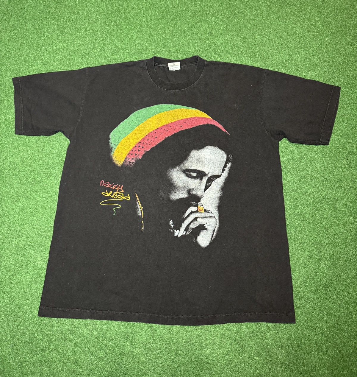 Vintage Vintage 90s Bob Marley Iconic Reggae Rasta Graphic T Shirt Size US XXL / EU 58 / 5 - 1 Thumbnail