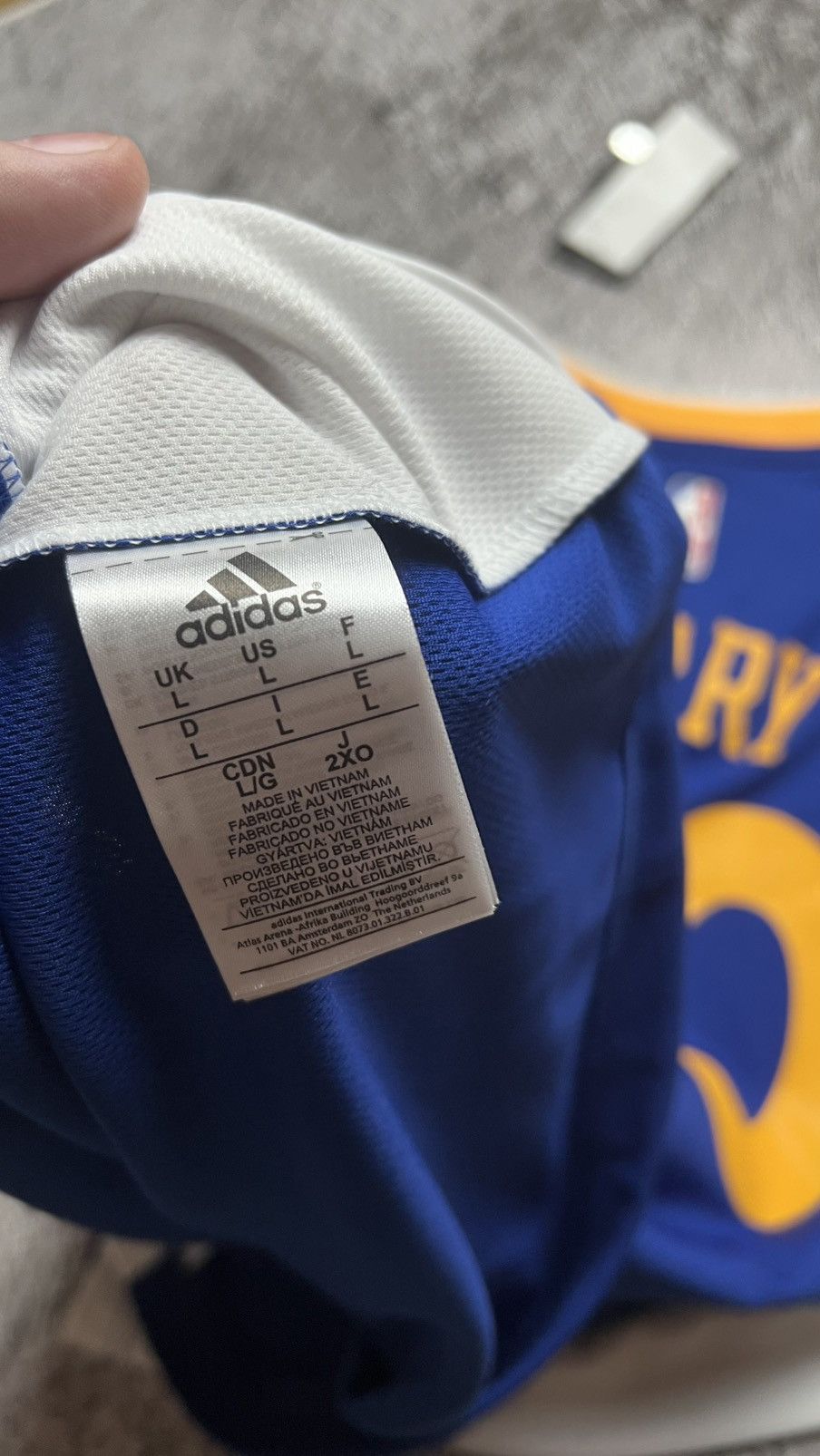 Adidas NWT‼️Golden State Warriors NBA Stephen Curry adidas jersey Size US L / EU 52-54 / 3 - 5 Thumbnail