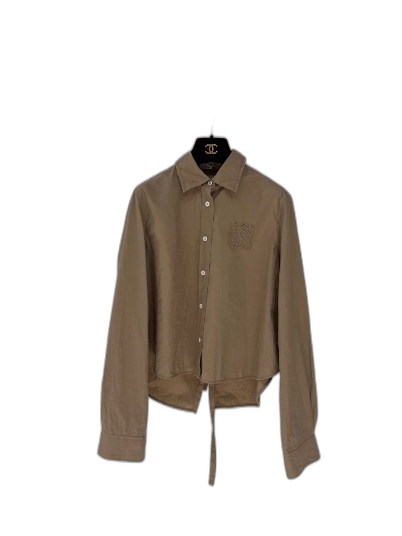 Loewe Loewe Long Sleeve Shirt with Logo Size L / US 10 / IT 46 - 1 Thumbnail
