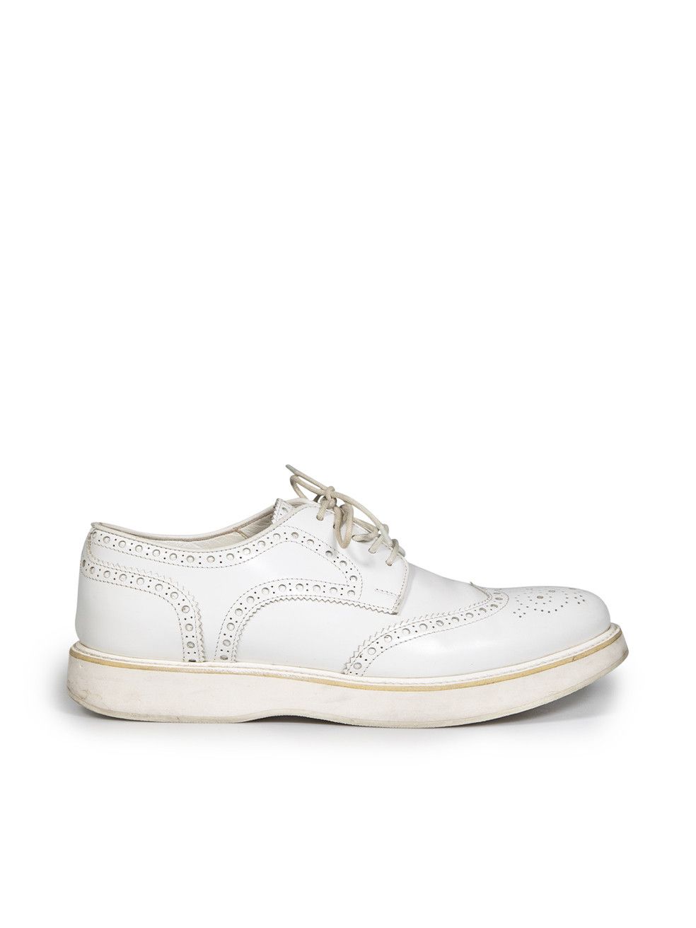 Church's White Leather Perforated Lace-Up Brogues Size US 8.5 / IT 38.5 - 1 Thumbnail