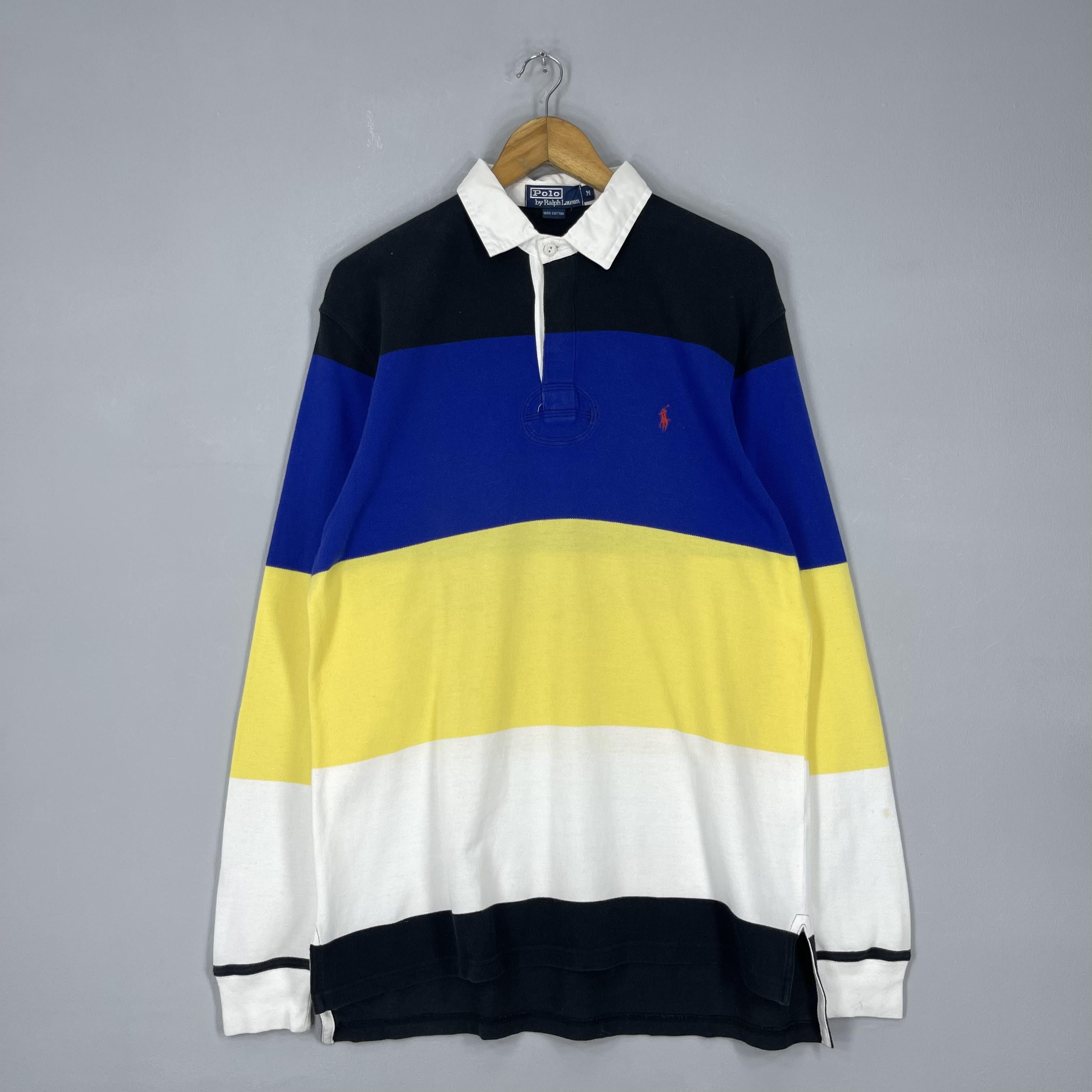 Polo Ralph Lauren Vintage POLO Ralph Lauren Multi Stripes Polo Rugby Shirt Size US M / EU 48-50 / 2 - 4 Thumbnail