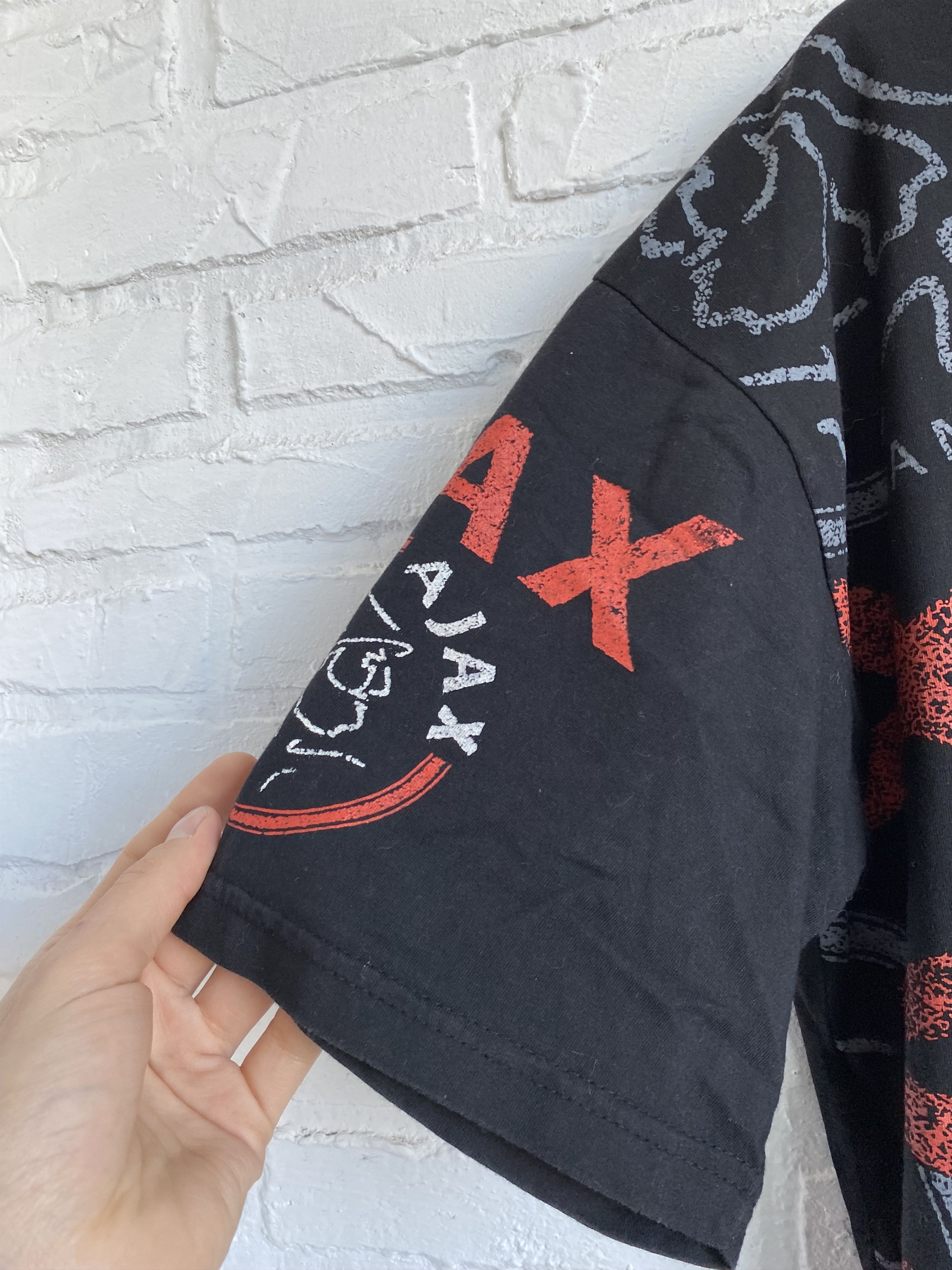 Vintage Vintage 90s AJAX Full print football soccer t-shirt Size US L / EU 52-54 / 3 - 5 Thumbnail