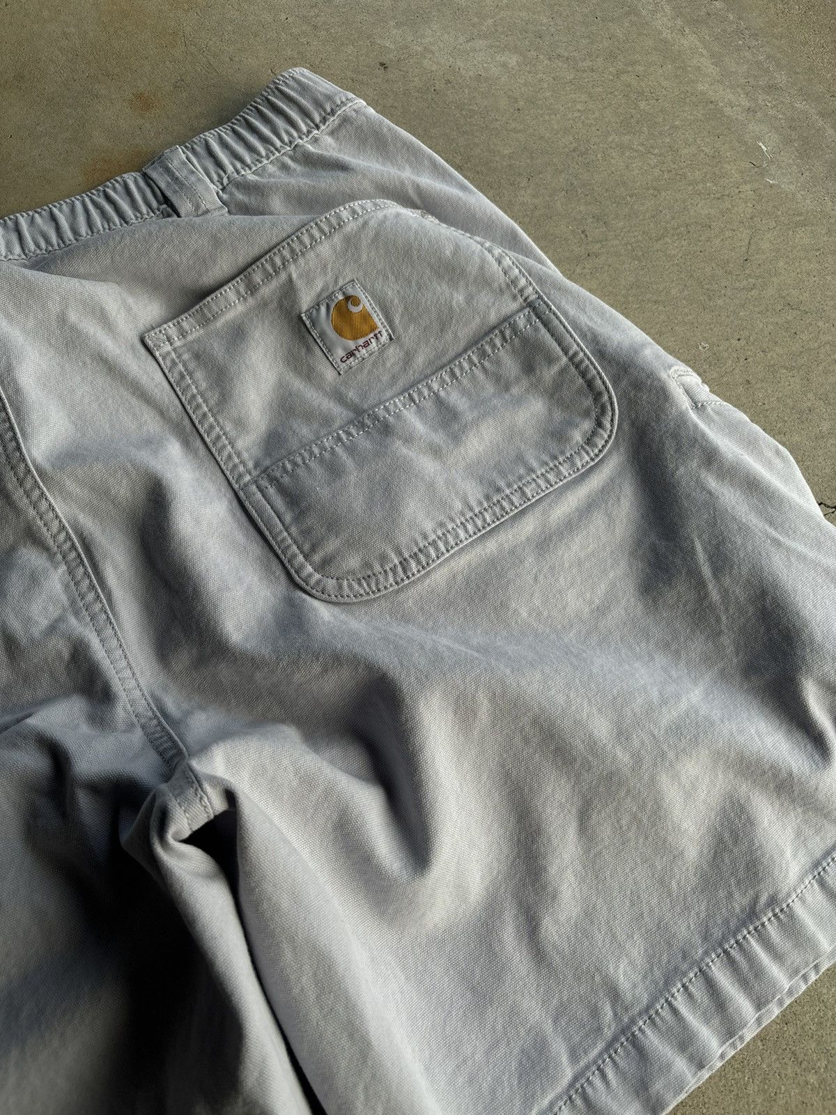 Carhartt × Carhartt Wip × Vintage Crazy Carhartt Pastel Purple Relaxed Fit Wide Leg Shorts Size US 38 / EU 54 - 3 Thumbnail