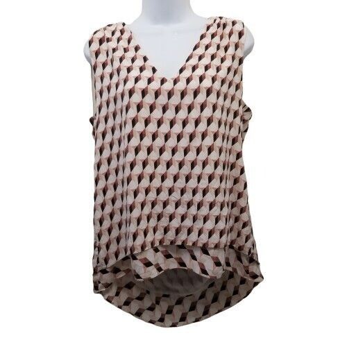 White House Black Market White House Black Market S Silk Shirt Top Lined Hi Low Shell Size S / US 4 / IT 40 - 1 Thumbnail