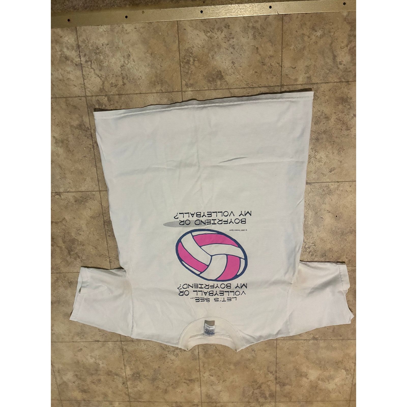 Other Vintage Volleyball Boyfriend T-Shirt Medium 2003 White Faded Size M / US 6-8 / IT 42-44 - 6 Thumbnail