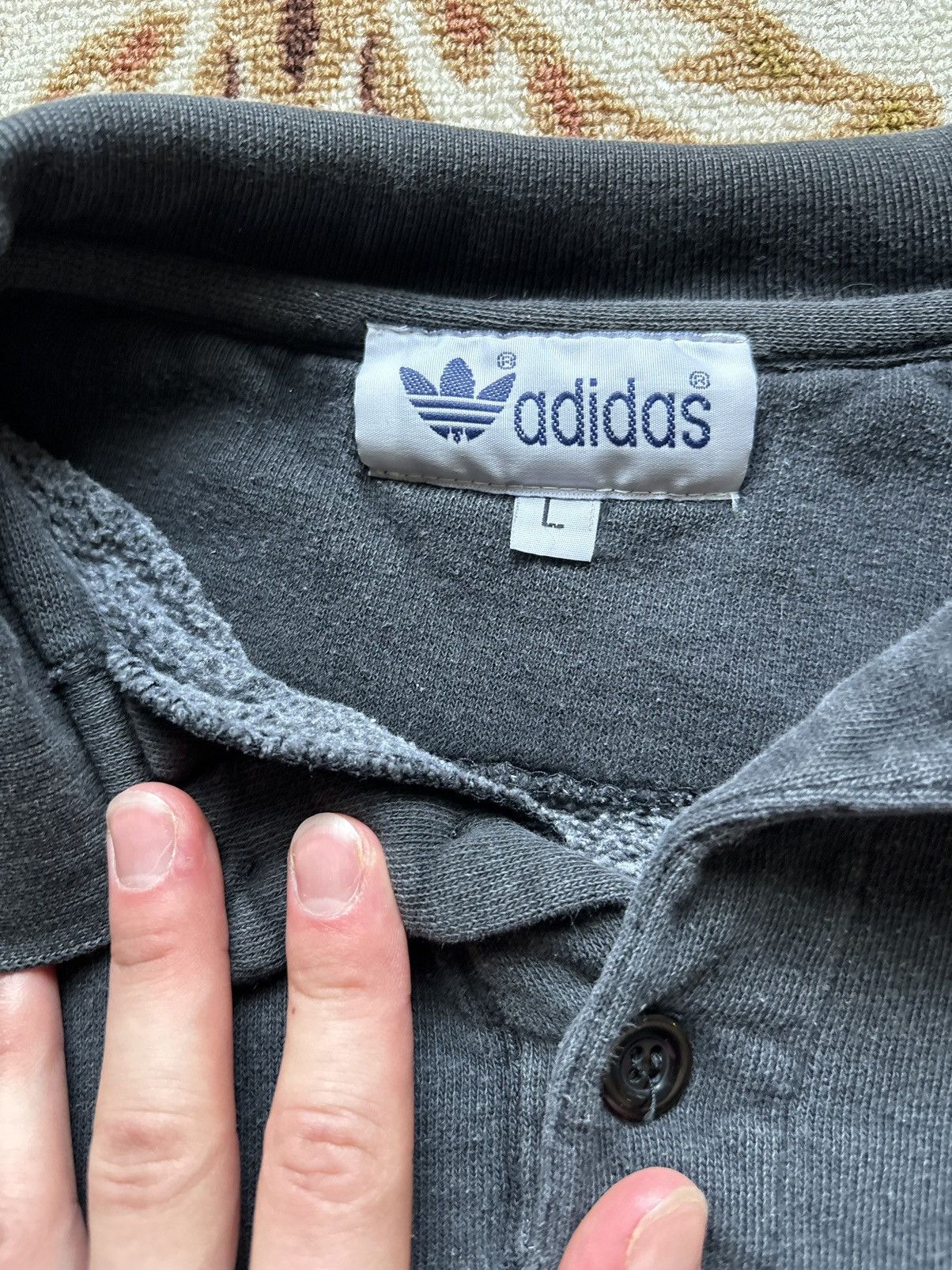 Adidas × Vintage Vintage adidas polo sweatshirt Size US L / EU 52-54 / 3 - 3 Thumbnail