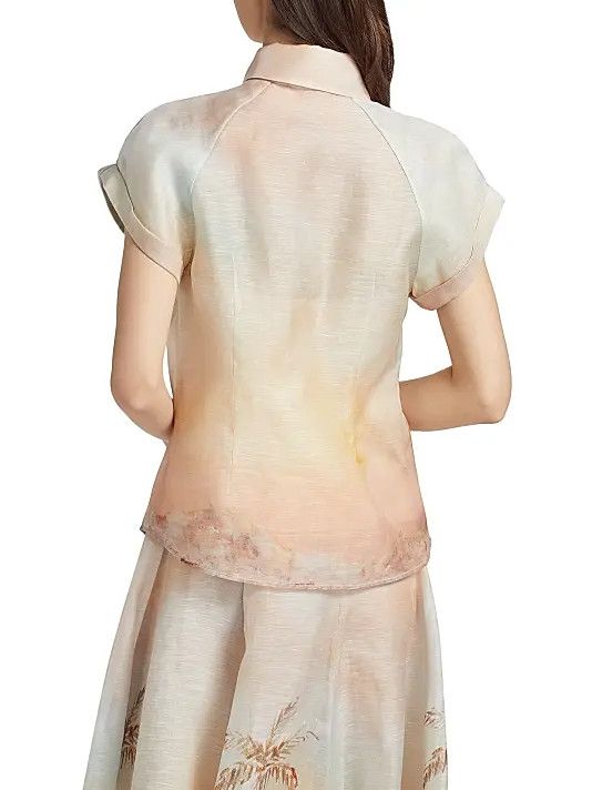 Zimmermann oc11z0226 Illuminate Fitted Blouse In Multicolor Size XS / US 0-2 / IT 36-38 - 5 Thumbnail