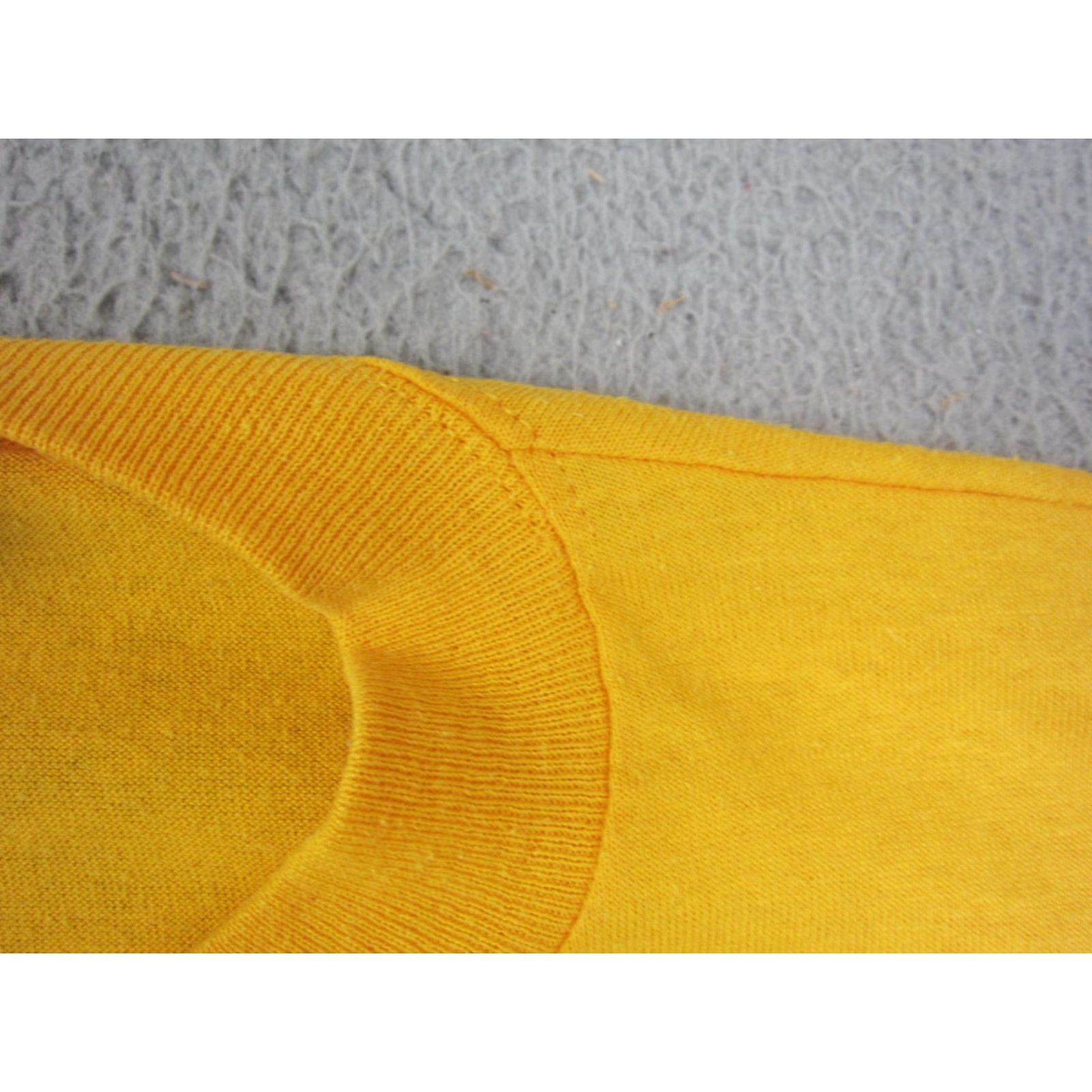 Jerzees VINTAGE Jerzees Riverdale Shirt Mens XL Yellow Cotton Crew Neck Short Sleeve Logo 80s Made in USA Rams City Classic Outdoor All Seasons Size US XL / EU 56 / 4 - 6 Thumbnail
