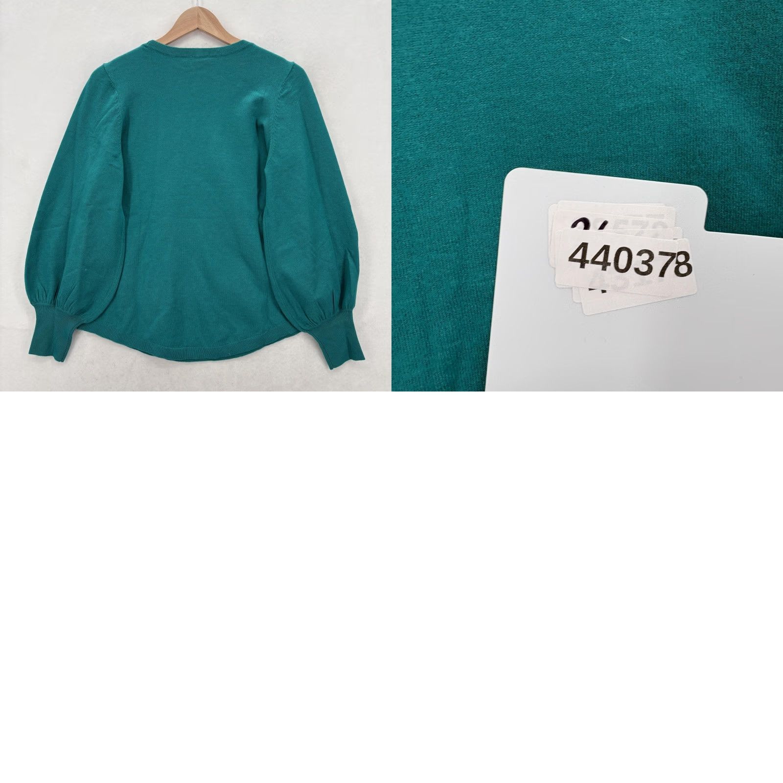 Vintage Chicos Sweater Womens M Green Cozy Pullover Balloon Sleeve Knit Top Soft Crew Neck Long Sleeve Size M / US 6-8 / IT 42-44 - 9 Thumbnail