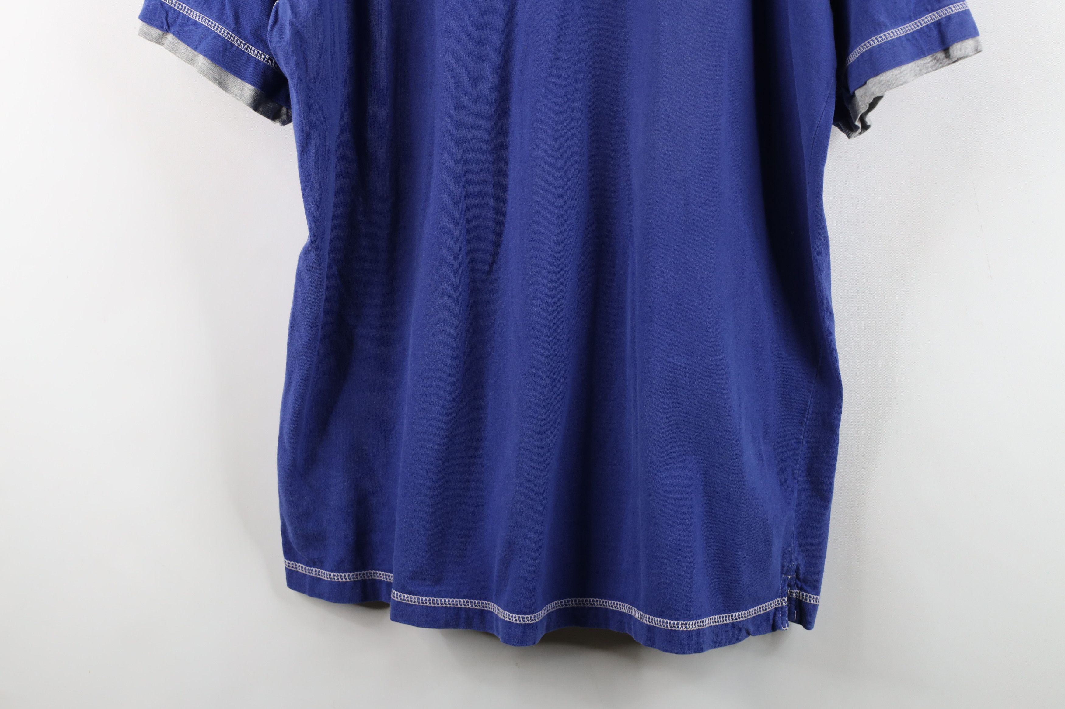 Vintage Vintage 90s MLB Baseball Faded Layered Henley T-Shirt Blue Size US L / EU 52-54 / 3 - 3 Thumbnail