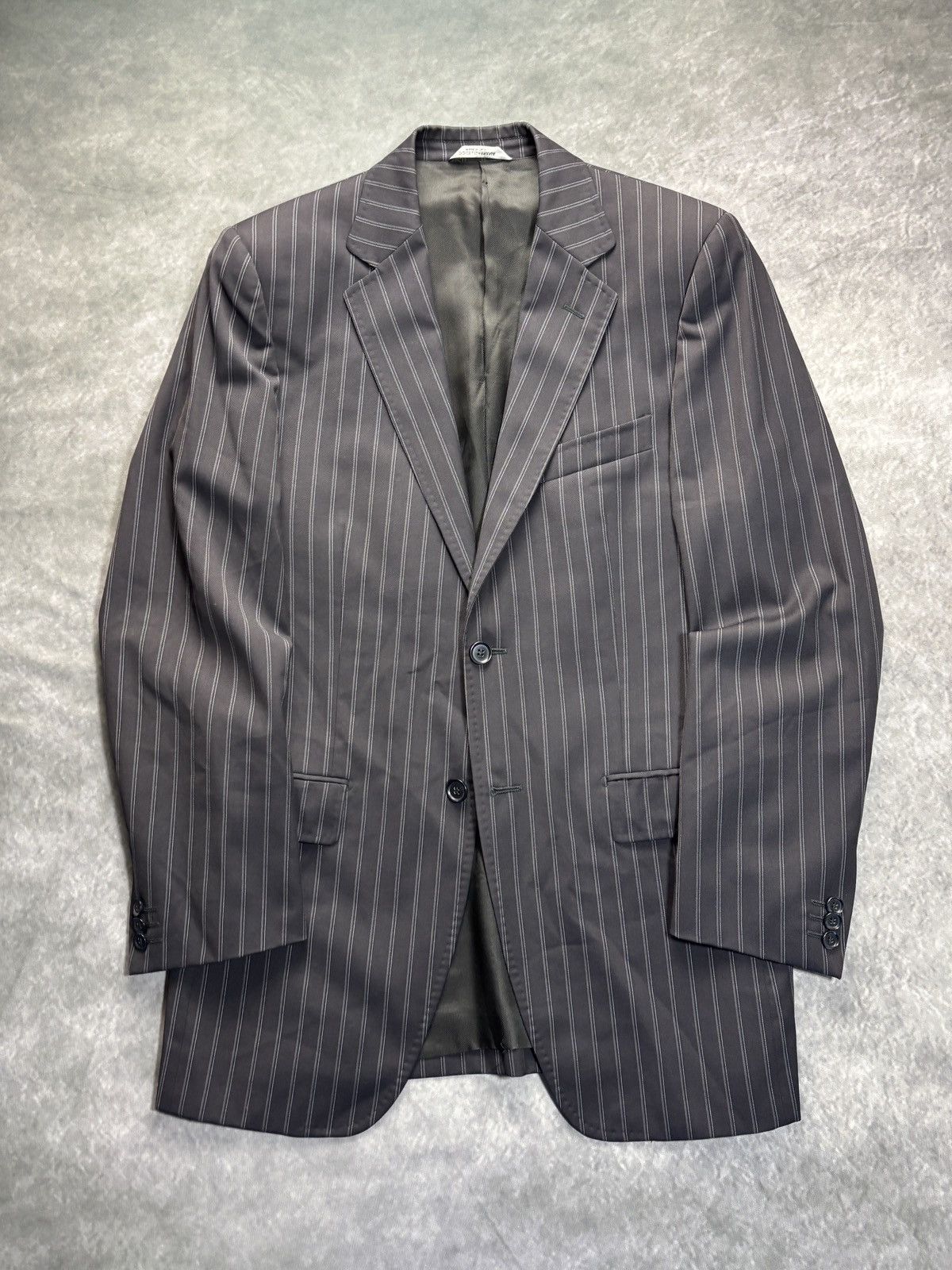 Dolce & Gabbana Dolce & Gabbana Suit Jacket Striped Wool Blazer Size 38R - 18 Thumbnail