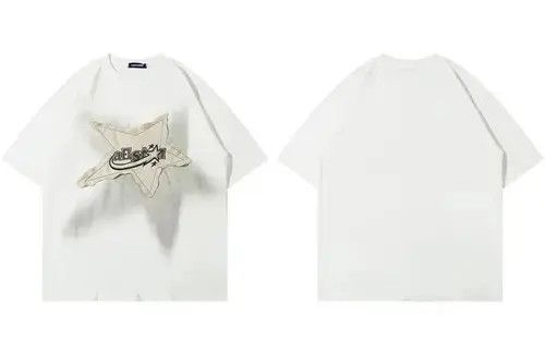 Japanese Brand Oversized T Shirt Star Splicing Size US M / EU 48-50 / 2 - 3 Thumbnail