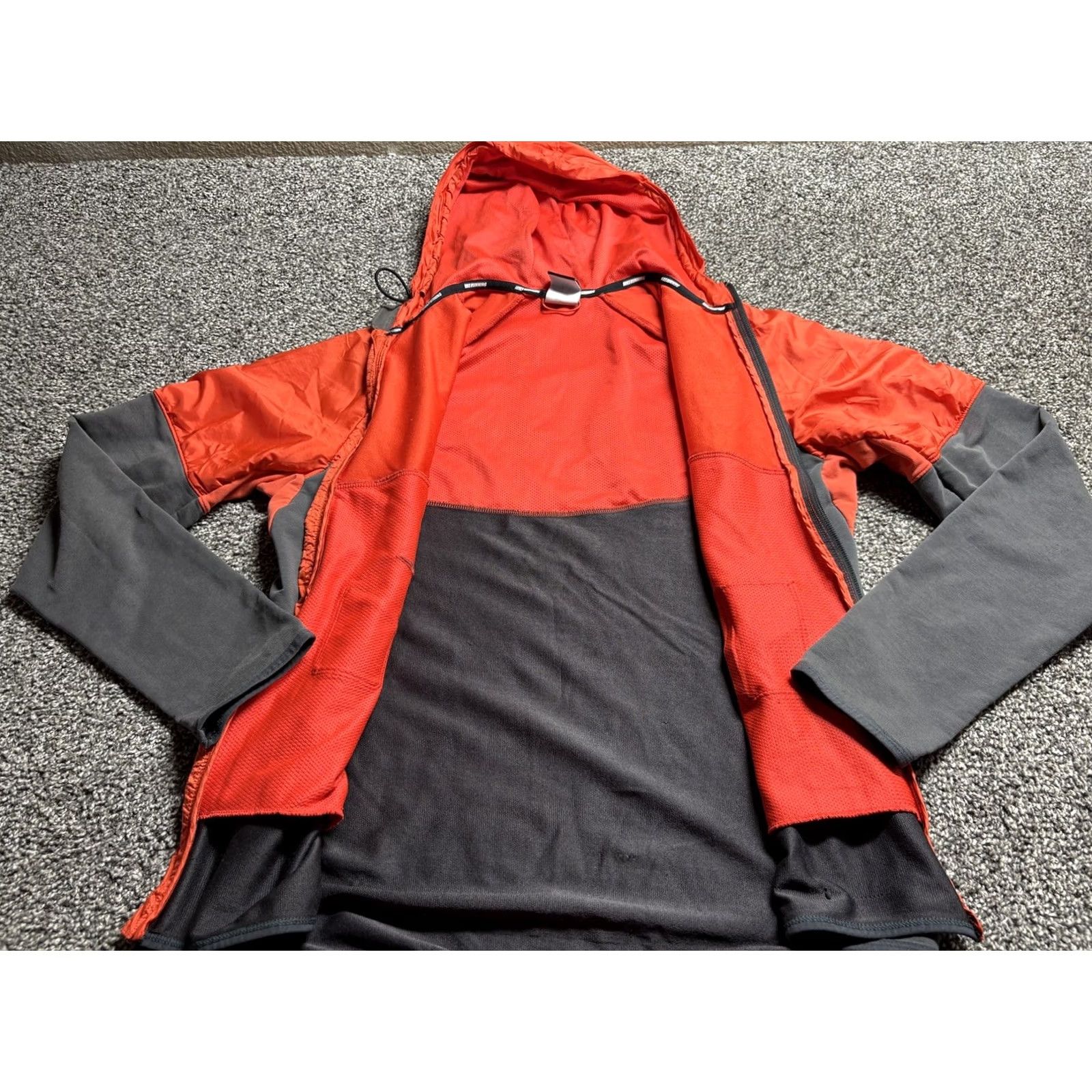 Nike Nike Running Jacket Hooded Mens Medium Orange Full Just Do It Reflective 453473 - Excellent Condition Size US M / EU 48-50 / 2 - 3 Thumbnail