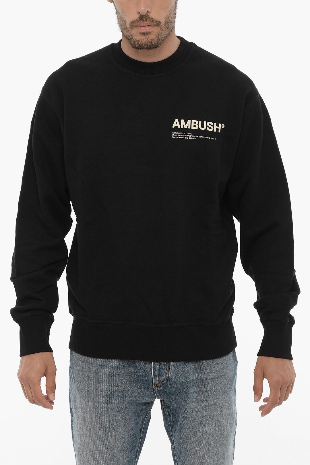 Ambush Design og1mm0925 Crewneck Sweatshirt in Black Size US S / EU 44-46 / 1 - 1 Thumbnail