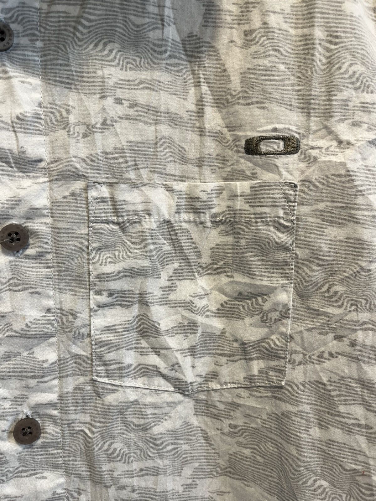 Oakley Grey Camo Button Up Shirt Size US S / EU 44-46 / 1 - 4 Thumbnail