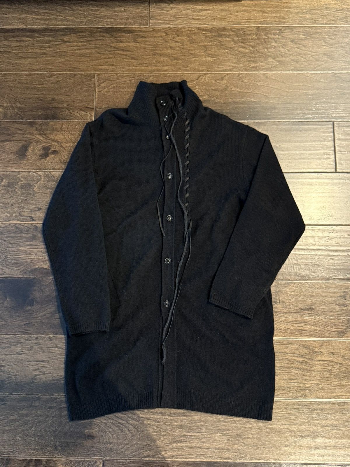 Yohji Yamamoto Yohji Yamamoto Pour Homme Leather Weaved button up  