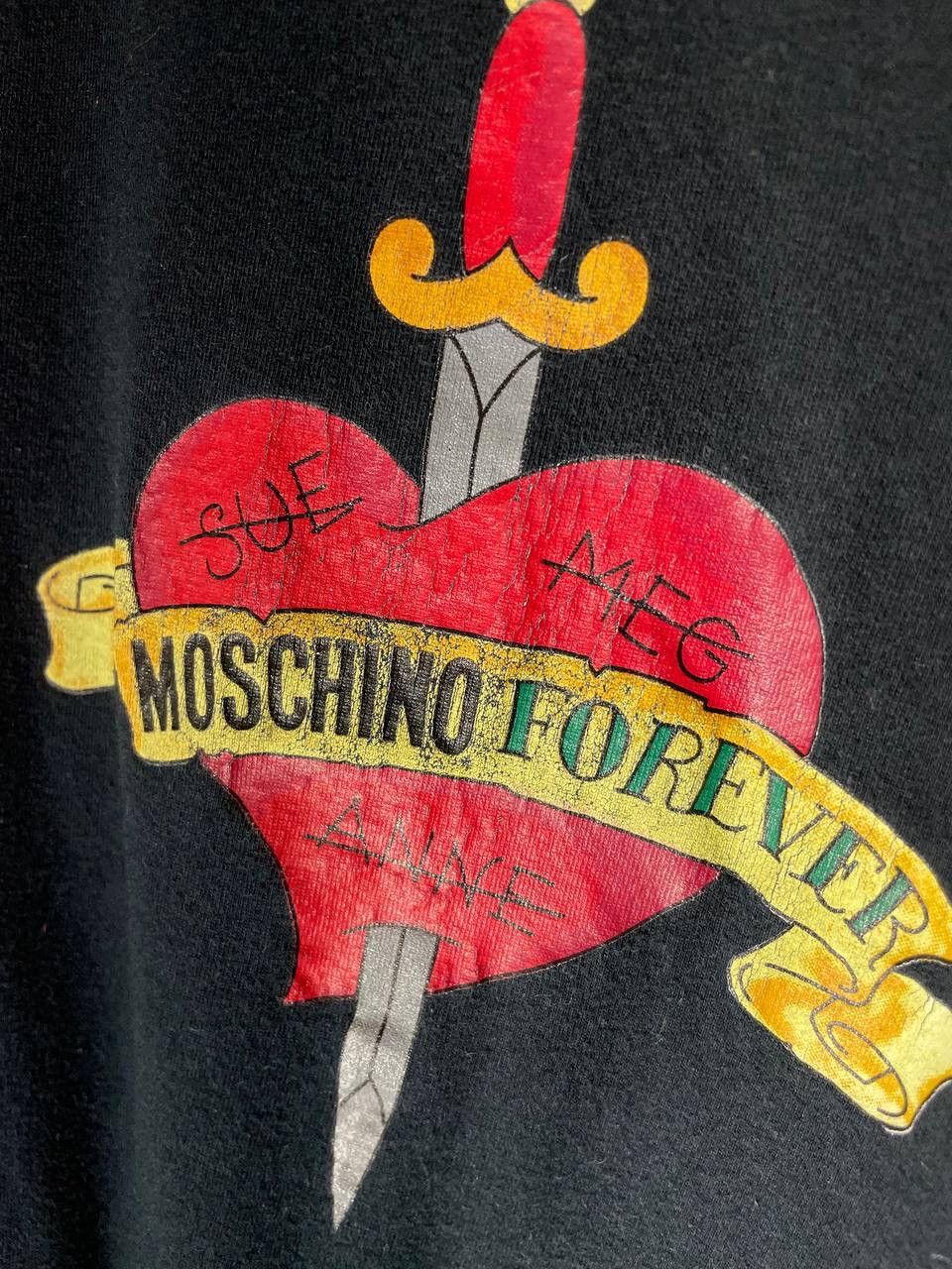 Moschino × Vintage Moschino Mare Vintage Heart Printed T Shirt Size US L / EU 52-54 / 3 - 6 Thumbnail
