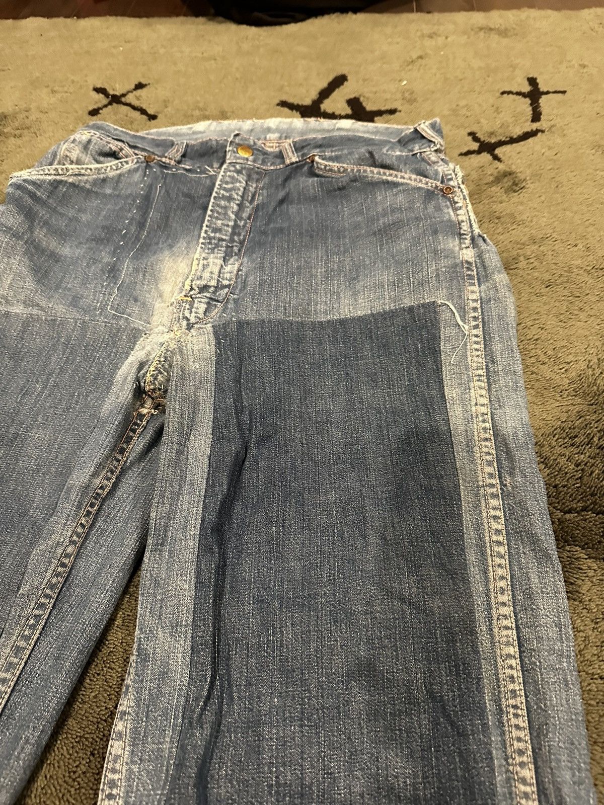 Lee × Levi's × Vintage Vintage 1960’s Big Smith Distressed and Repaired Denim Size US 30 / EU 46 - 12 Thumbnail