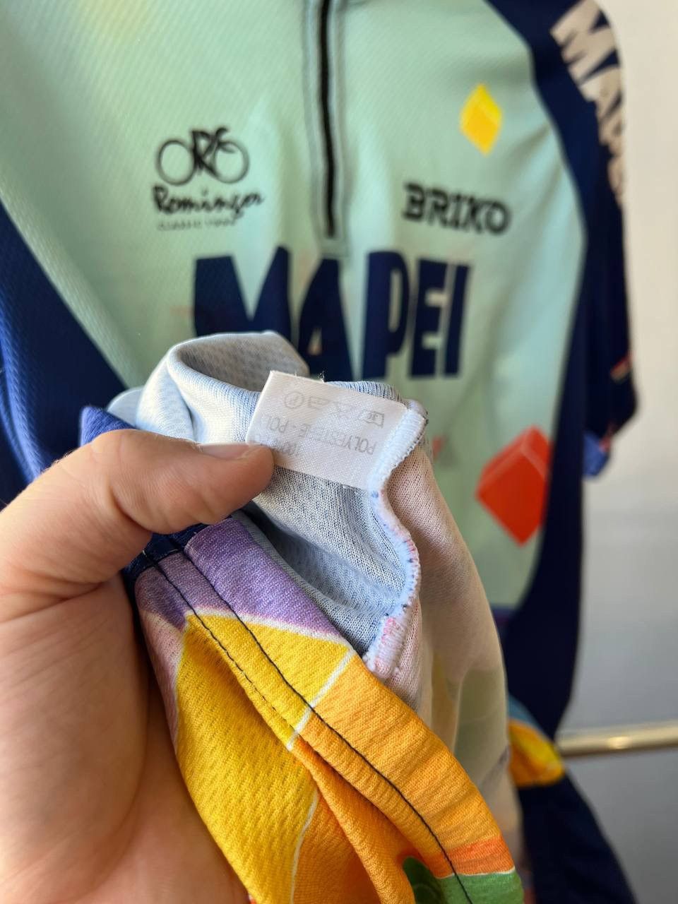 Vintage 1996 MAPEI TEAM ROMINGER BRIKO CYCLING BIKE JERSEY SHIRT XL Size US XL / EU 56 / 4 - 6 Thumbnail