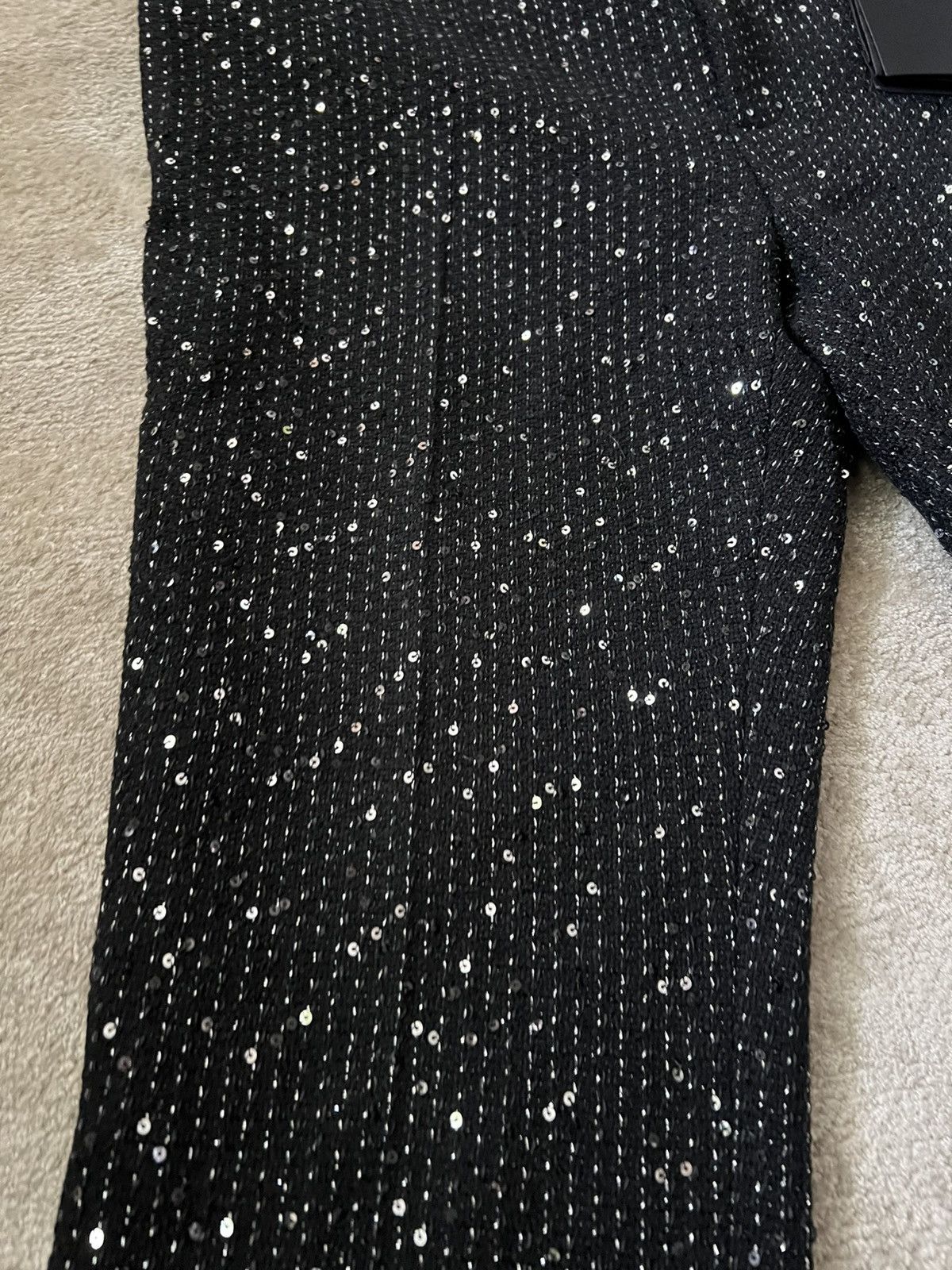 Saint Laurent Paris SS/20 Black Sequin Tweed Trousers Size US 30 / EU 46 - 6 Thumbnail