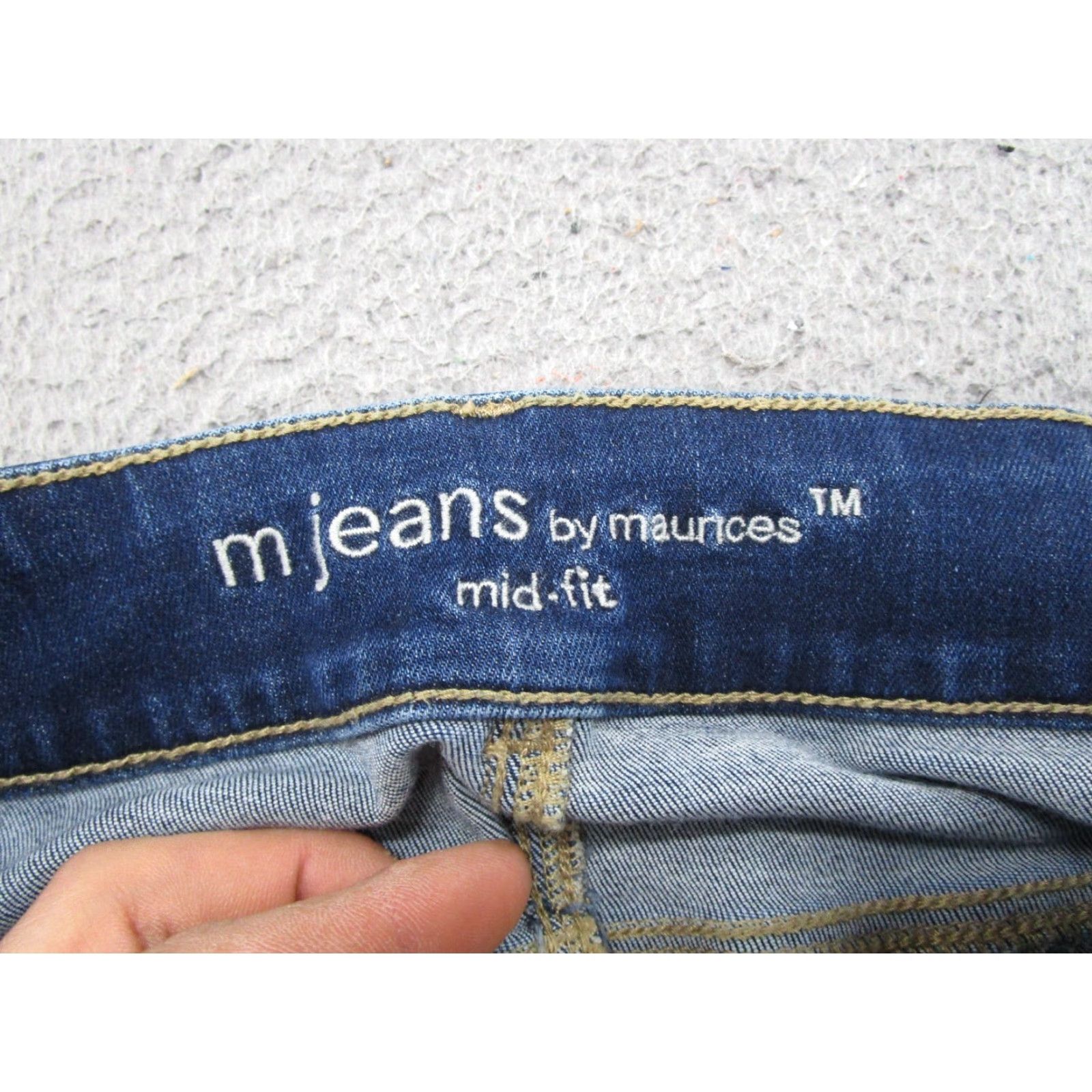 Vintage Maurices M Jeans Regular Rise Mid Blue Denim Stretch Distressed 6 Jeans Womens Shoes? Size 28" / US 6 / IT 42 - 4 Thumbnail