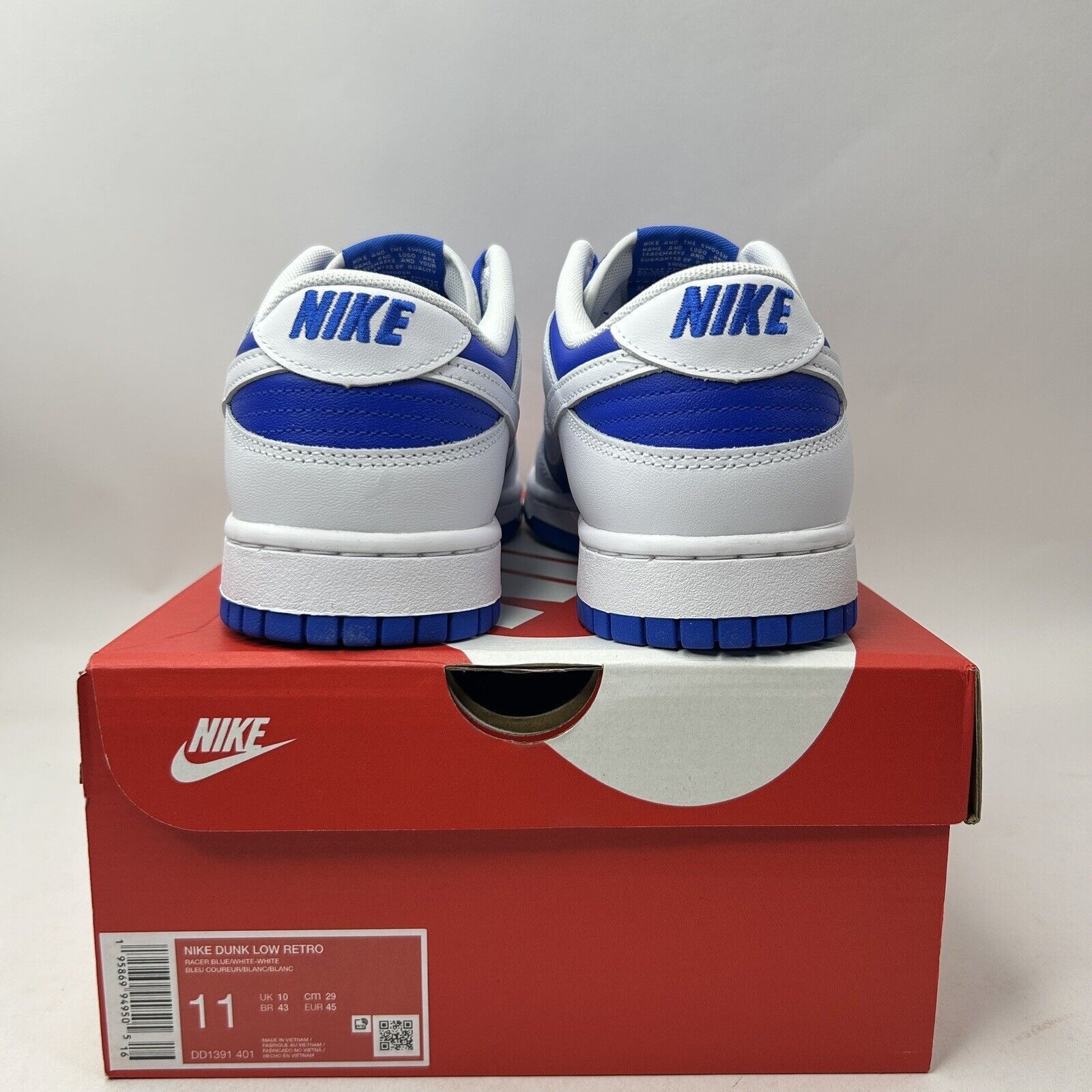 Nike Nike Dunk Low Retro “Racer Blue” 2023 Size US 11 / EU 44 - 4 Thumbnail