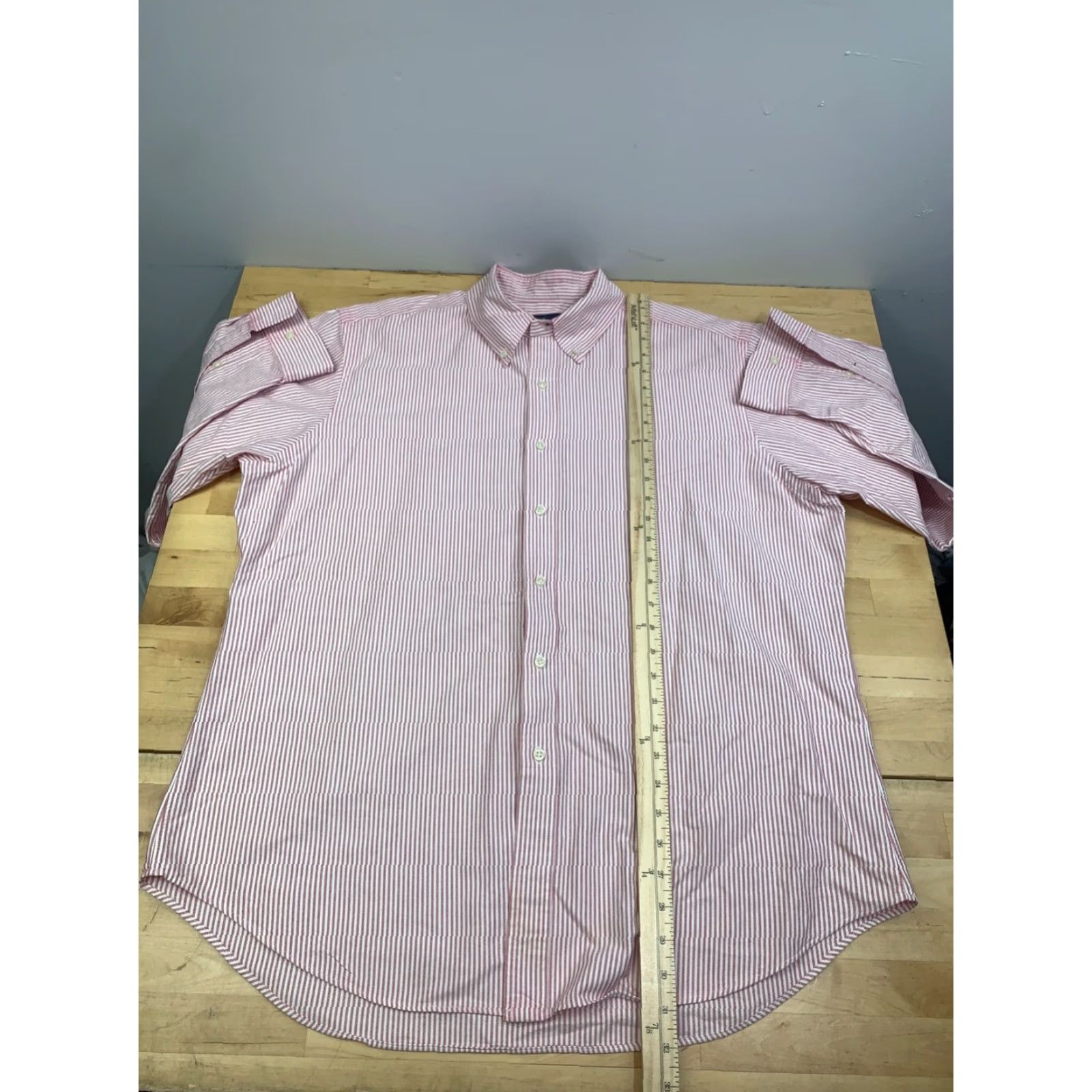 Polo Ralph Lauren Polo Ralph Lauren Shirt Mens XL Classic Fit Button-Up Striped Pink White Size US XL / EU 56 / 4 - 4 Thumbnail