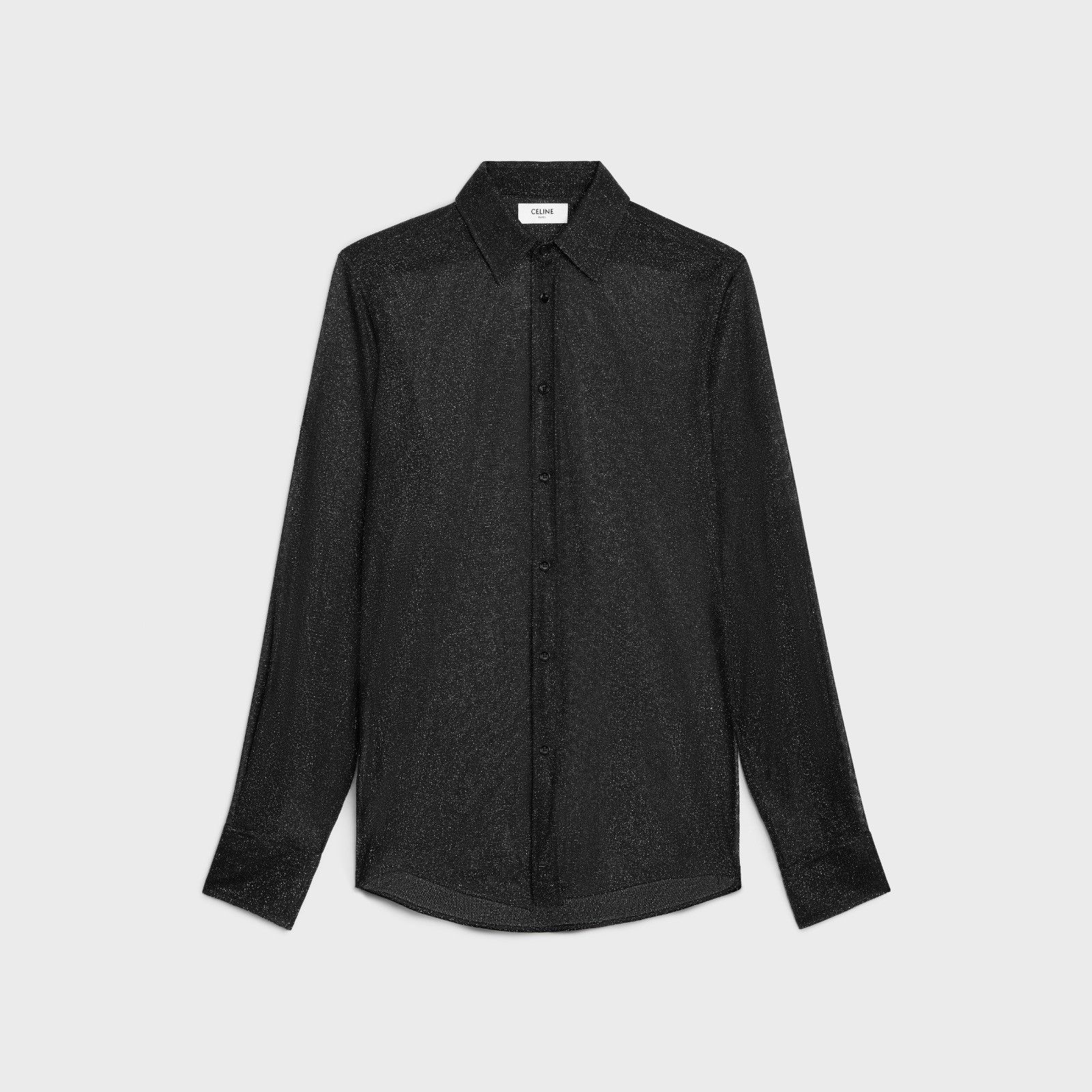 Celine o1bcso1str0824 Loose Carnaby Shirt in Black Size US XS / EU 42 / 0 - 1 Thumbnail